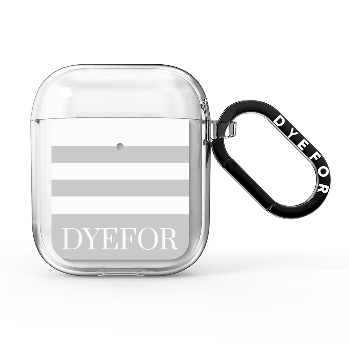 Stripes Personalised Name AirPods Clear Case