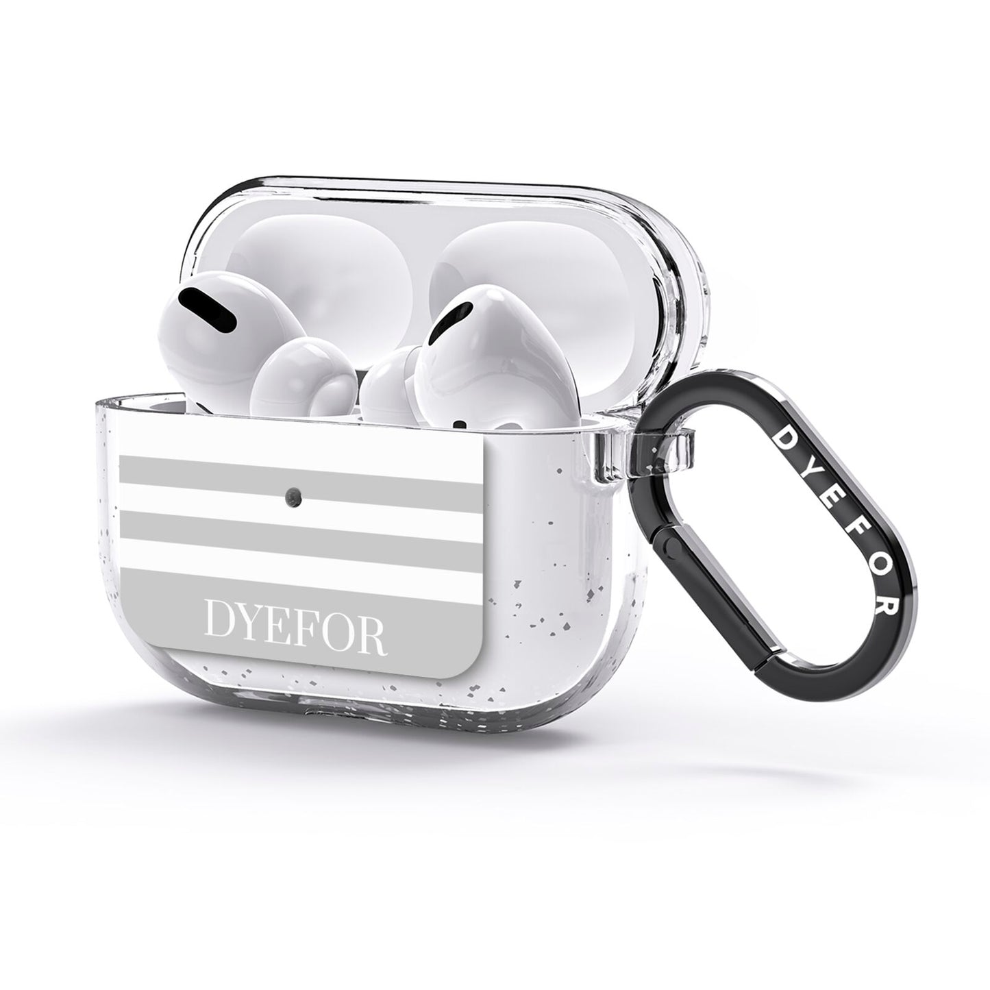 Stripes Personalised Name AirPods Glitter Case 3rd Gen Side Image