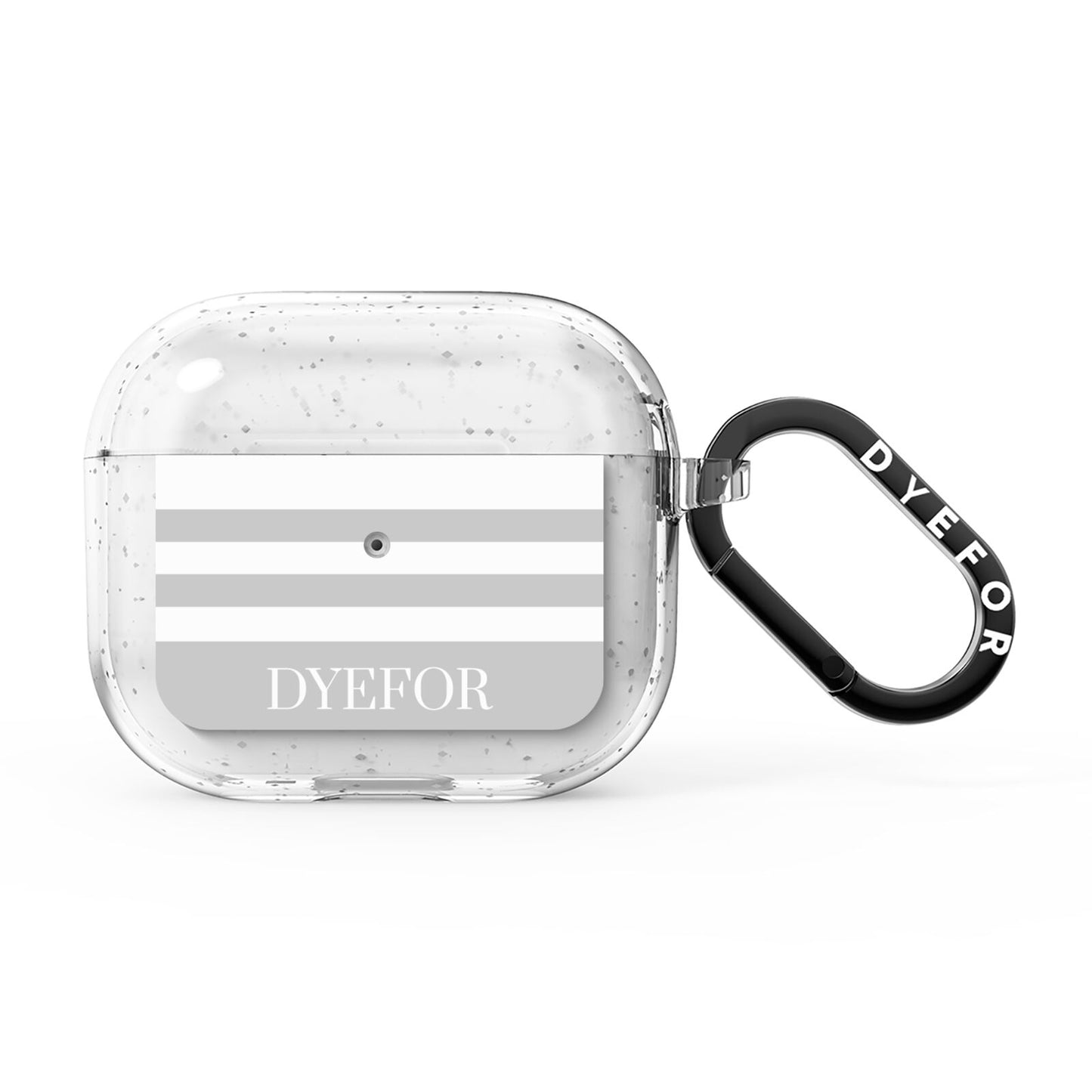 Stripes Personalised Name AirPods Glitter Case 3rd Gen