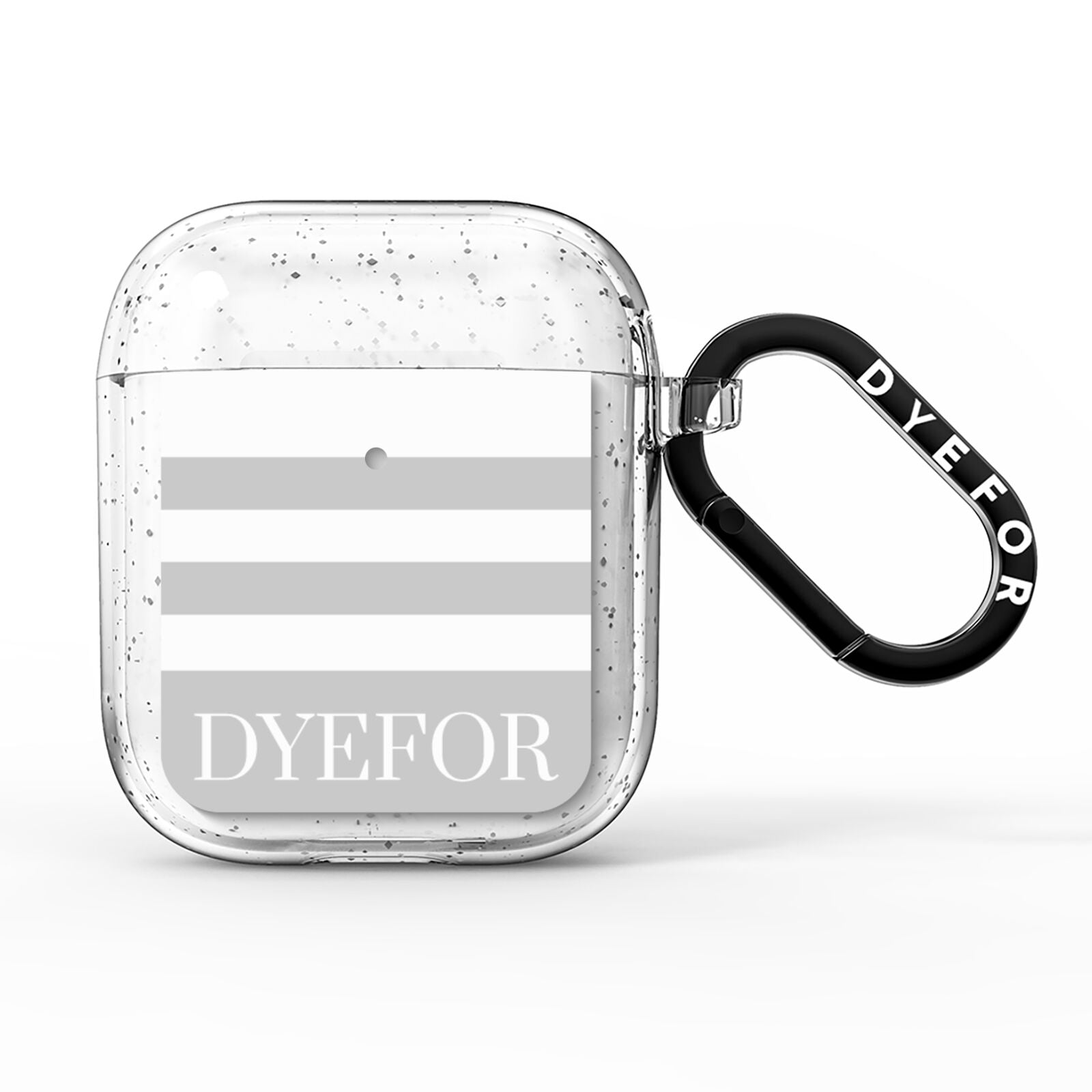 Stripes Personalised Name AirPods Glitter Case