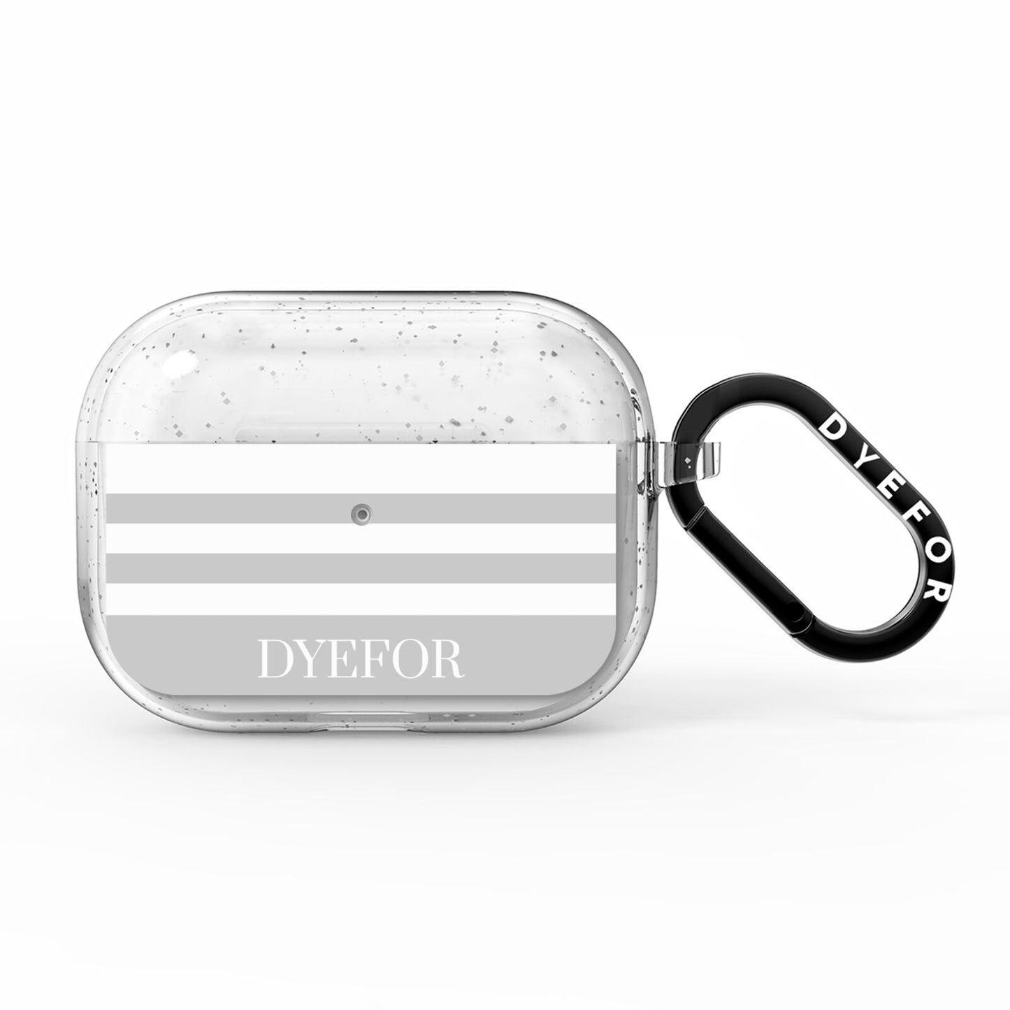 Stripes Personalised Name AirPods Pro Glitter Case