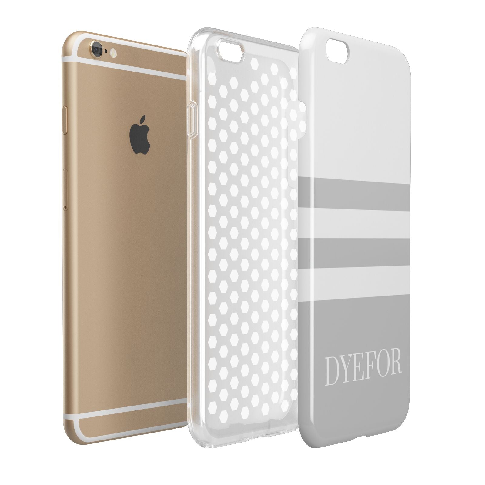 Stripes Personalised Name Apple iPhone 6 Plus 3D Tough Case Expand Detail Image