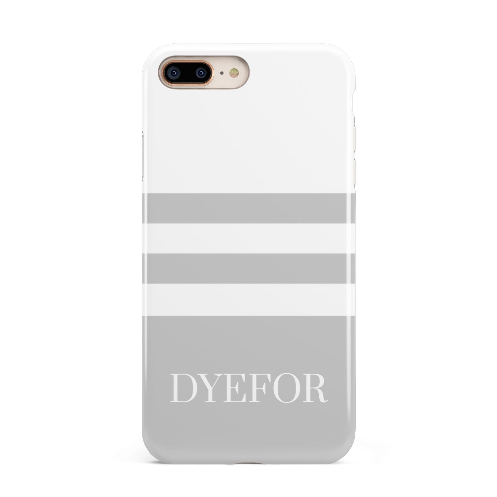 Stripes Personalised Name Apple iPhone 7 8 Plus 3D Tough Case