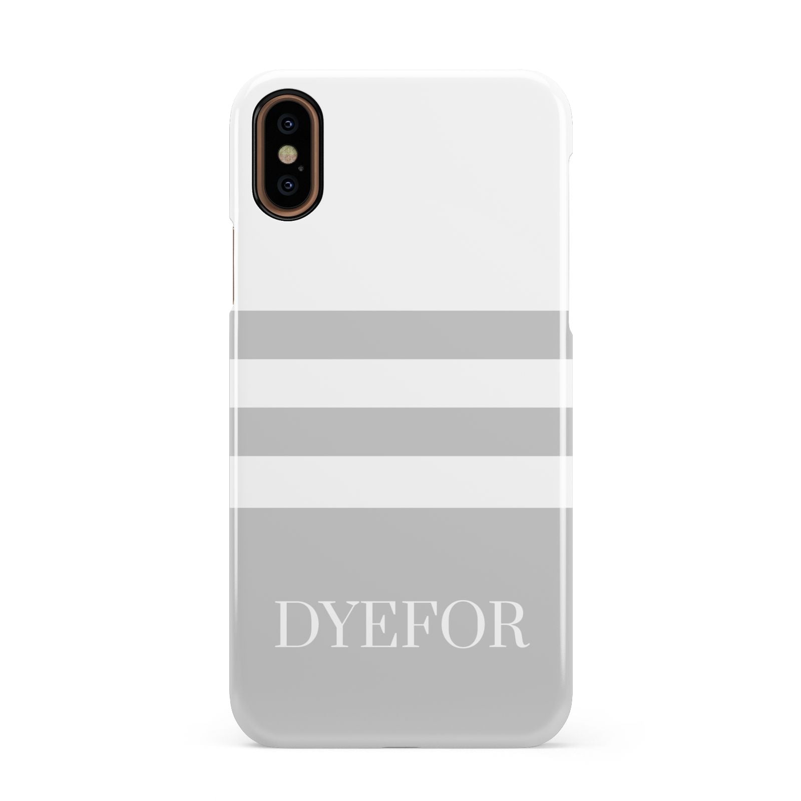 Stripes Personalised Name Apple iPhone XS 3D Snap Case