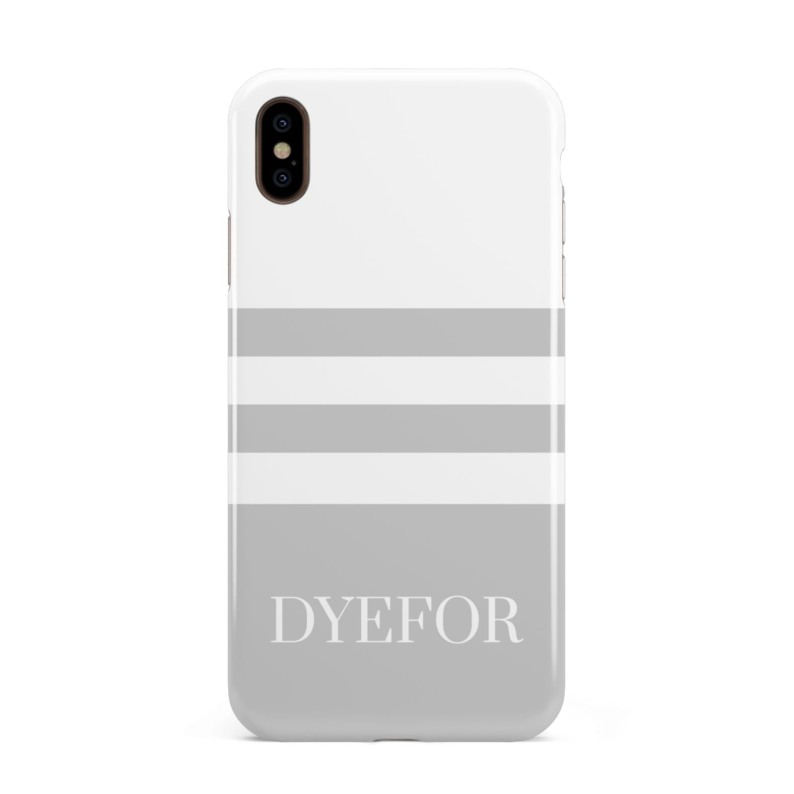 Stripes Personalised Name Apple iPhone Xs Max 3D Tough Case