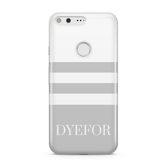 Stripes Personalised Name Google Pixel Case