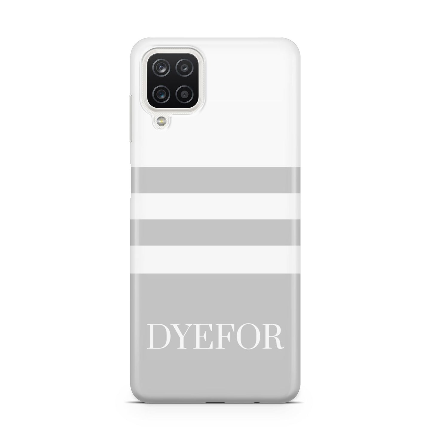 Stripes Personalised Name Samsung A12 Case