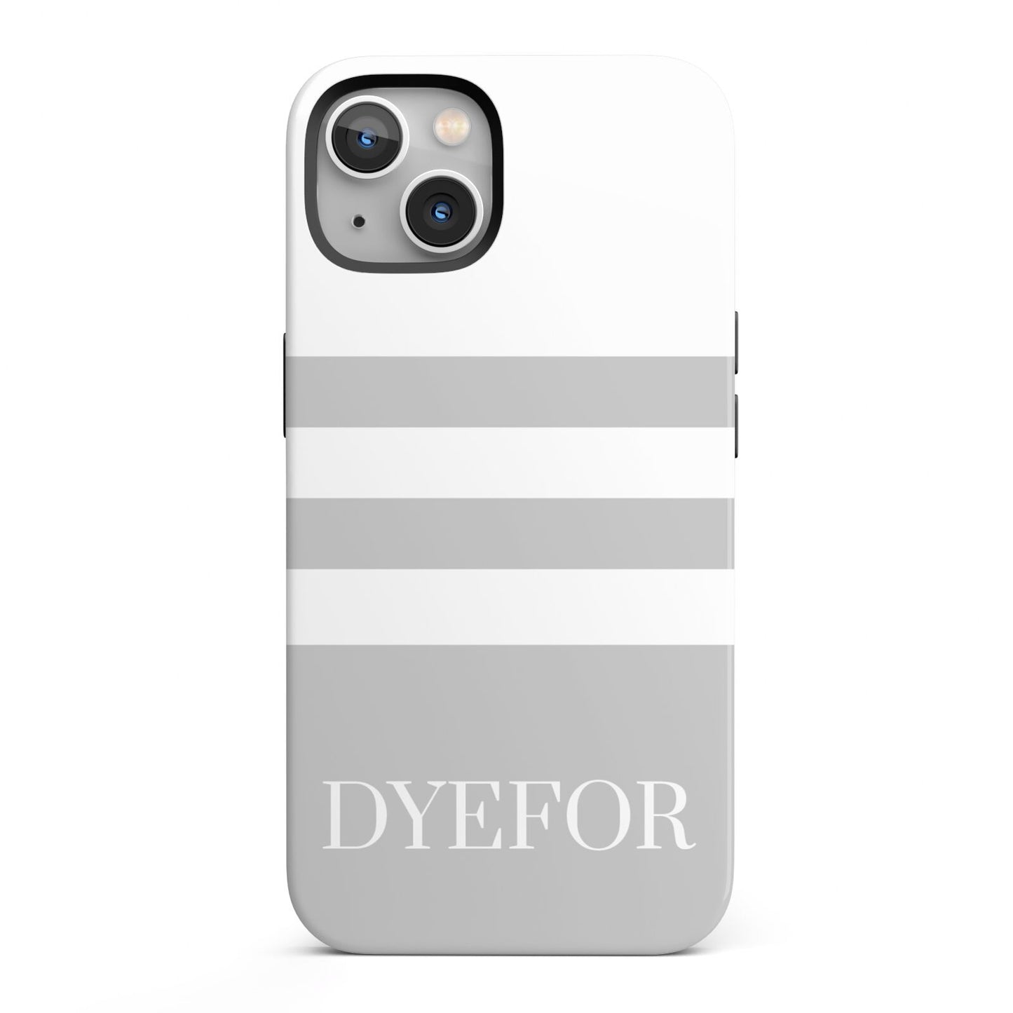 Stripes Personalised Name iPhone 13 Full Wrap 3D Tough Case