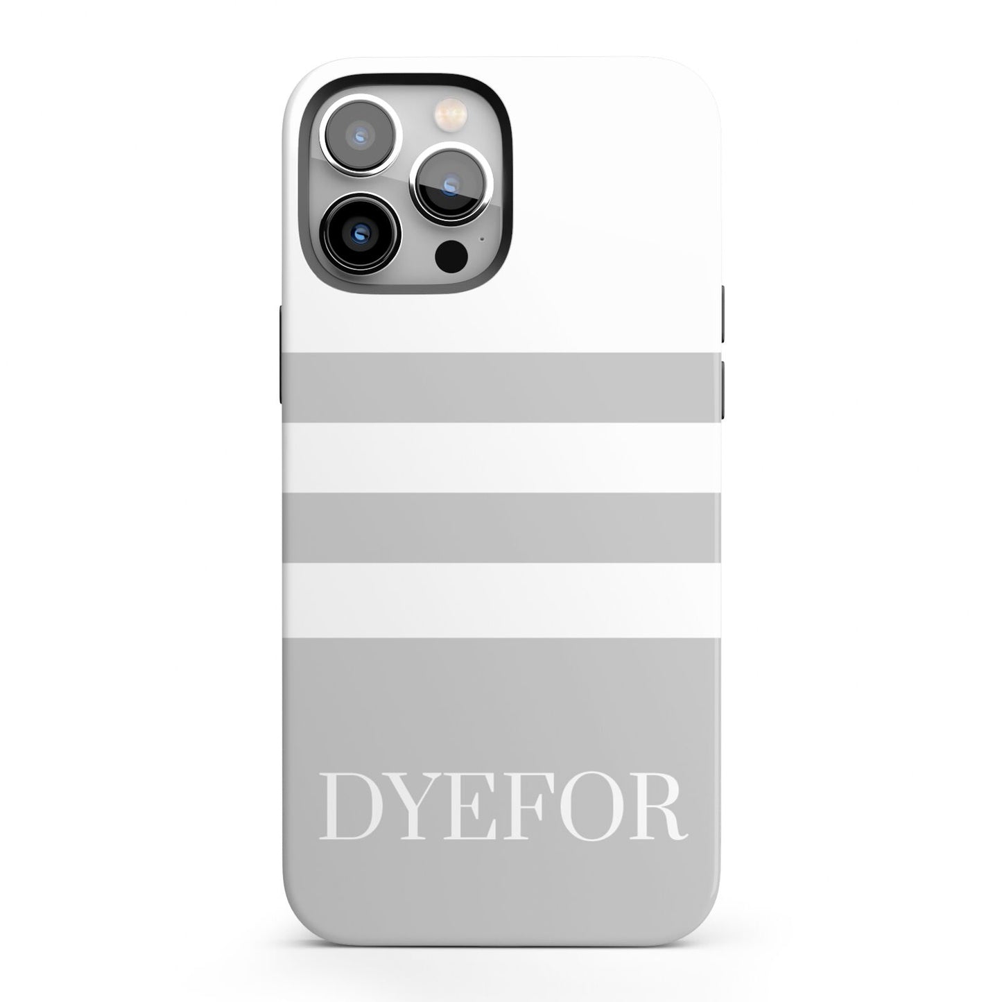 Stripes Personalised Name iPhone 13 Pro Max Full Wrap 3D Tough Case