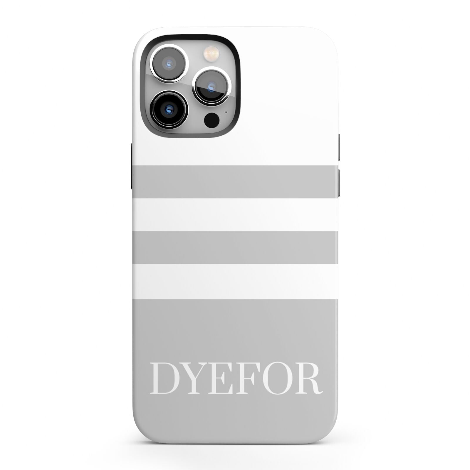 Stripes Personalised Name iPhone 13 Pro Max Full Wrap 3D Tough Case