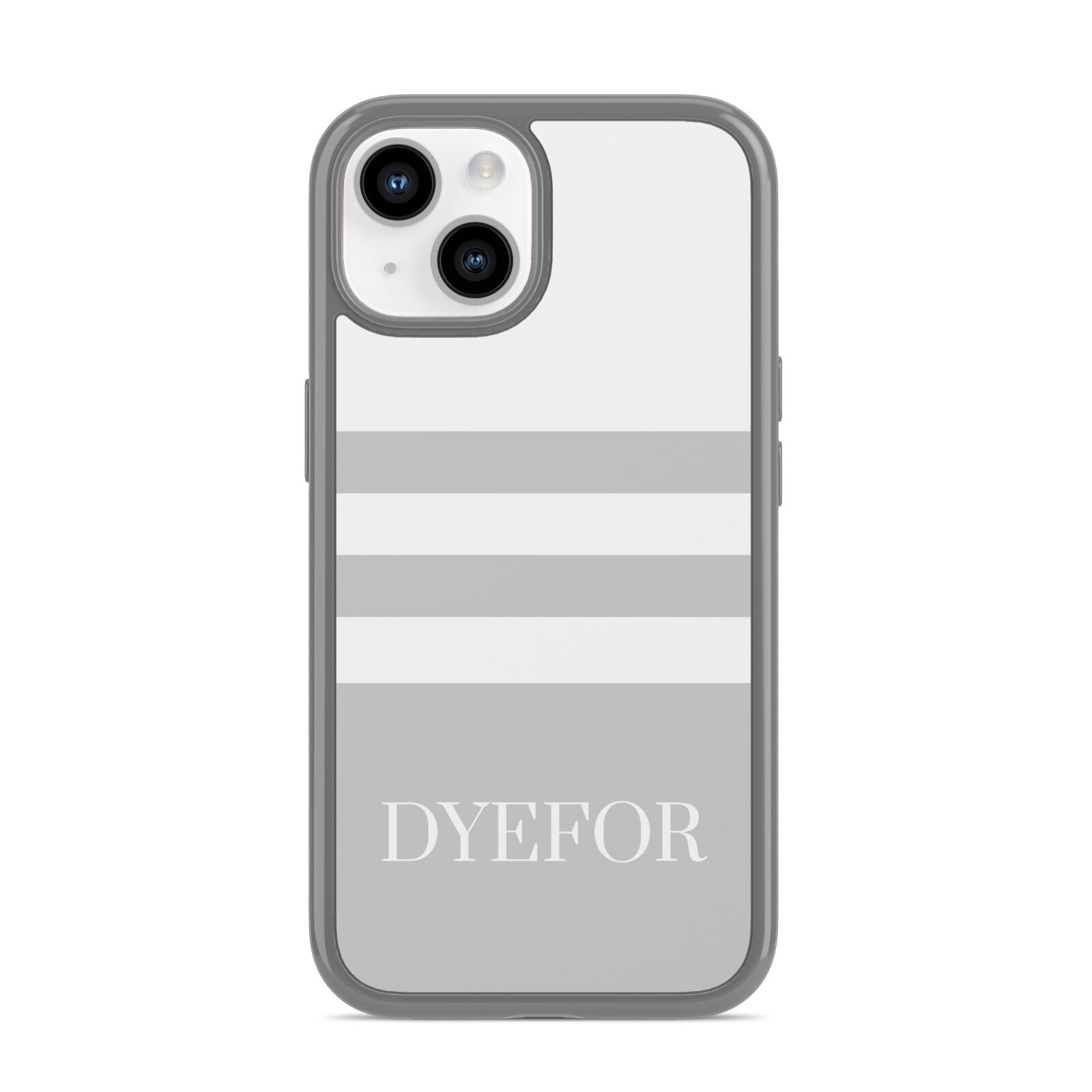 Stripes Personalised Name iPhone 14 Clear Tough Case Starlight