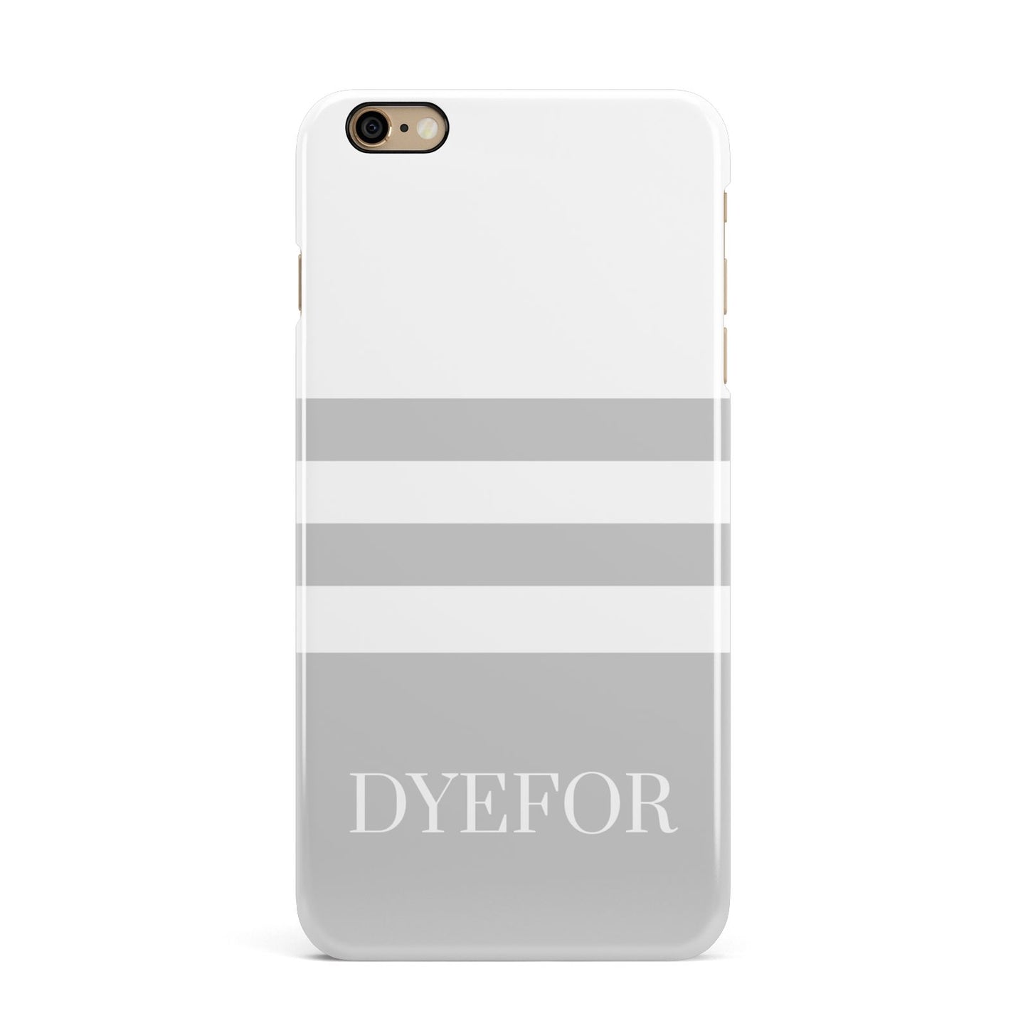 Stripes Personalised Name iPhone 6 Plus 3D Snap Case on Gold Phone