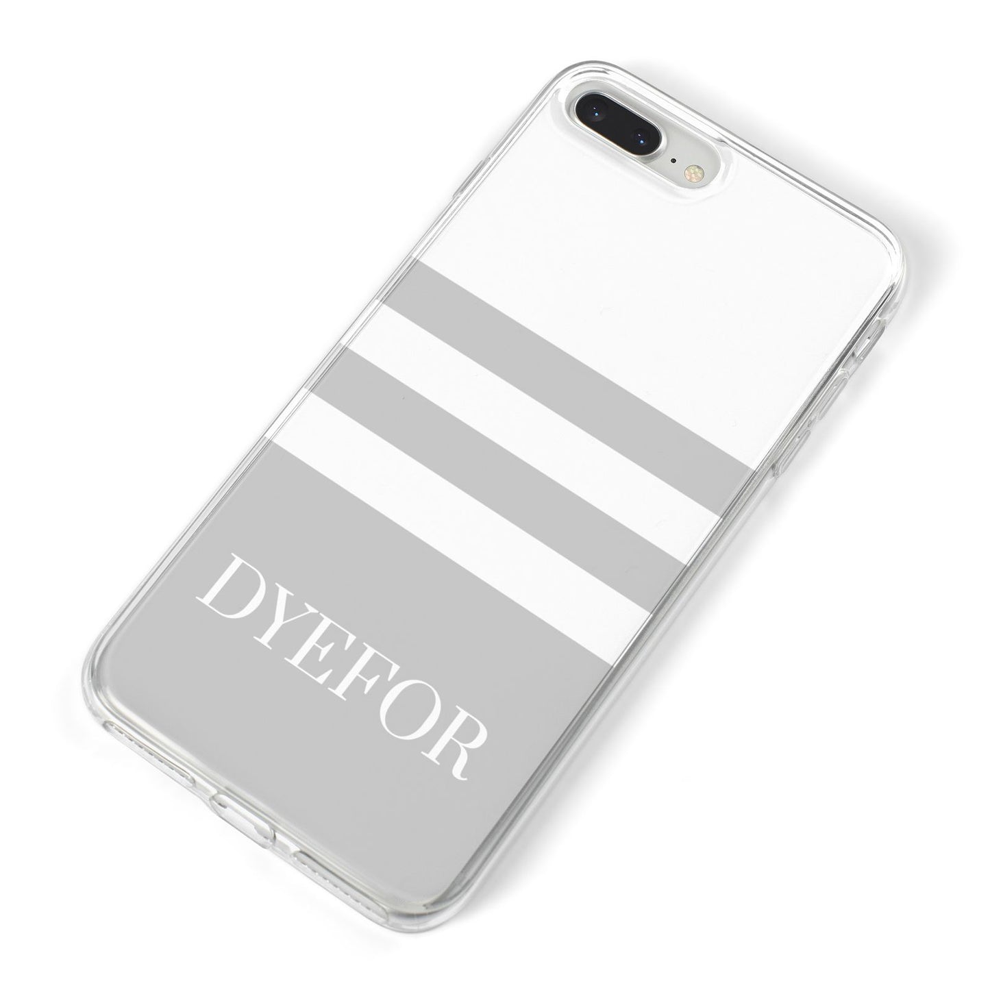 Stripes Personalised Name iPhone 8 Plus Bumper Case on Silver iPhone Alternative Image