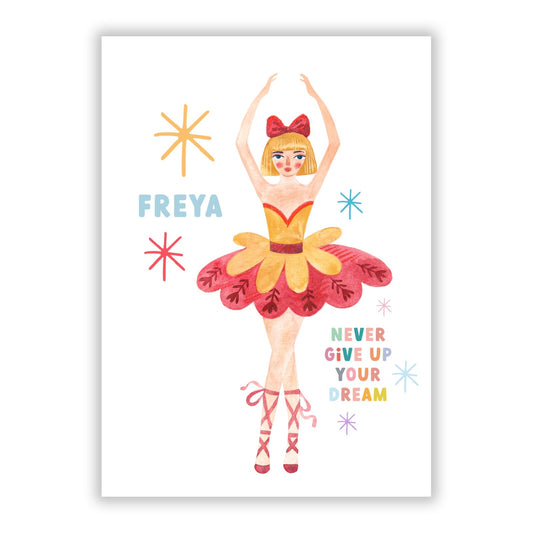 Sugarplum Nutcracker Personalised A5 Flat Greetings Card