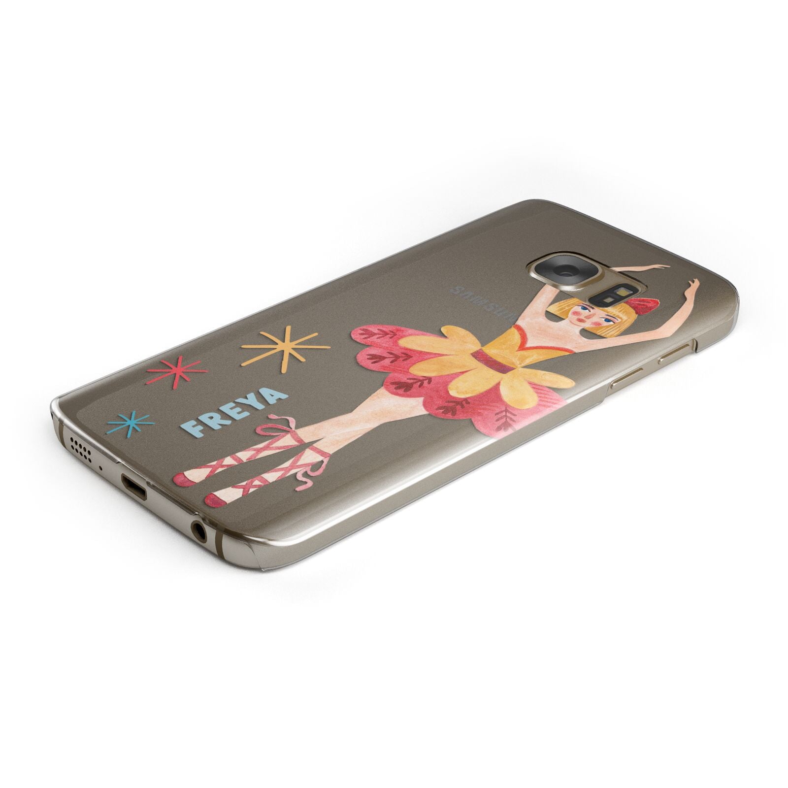 Sugarplum Nutcracker Personalised Protective Samsung Galaxy Case Angled Image