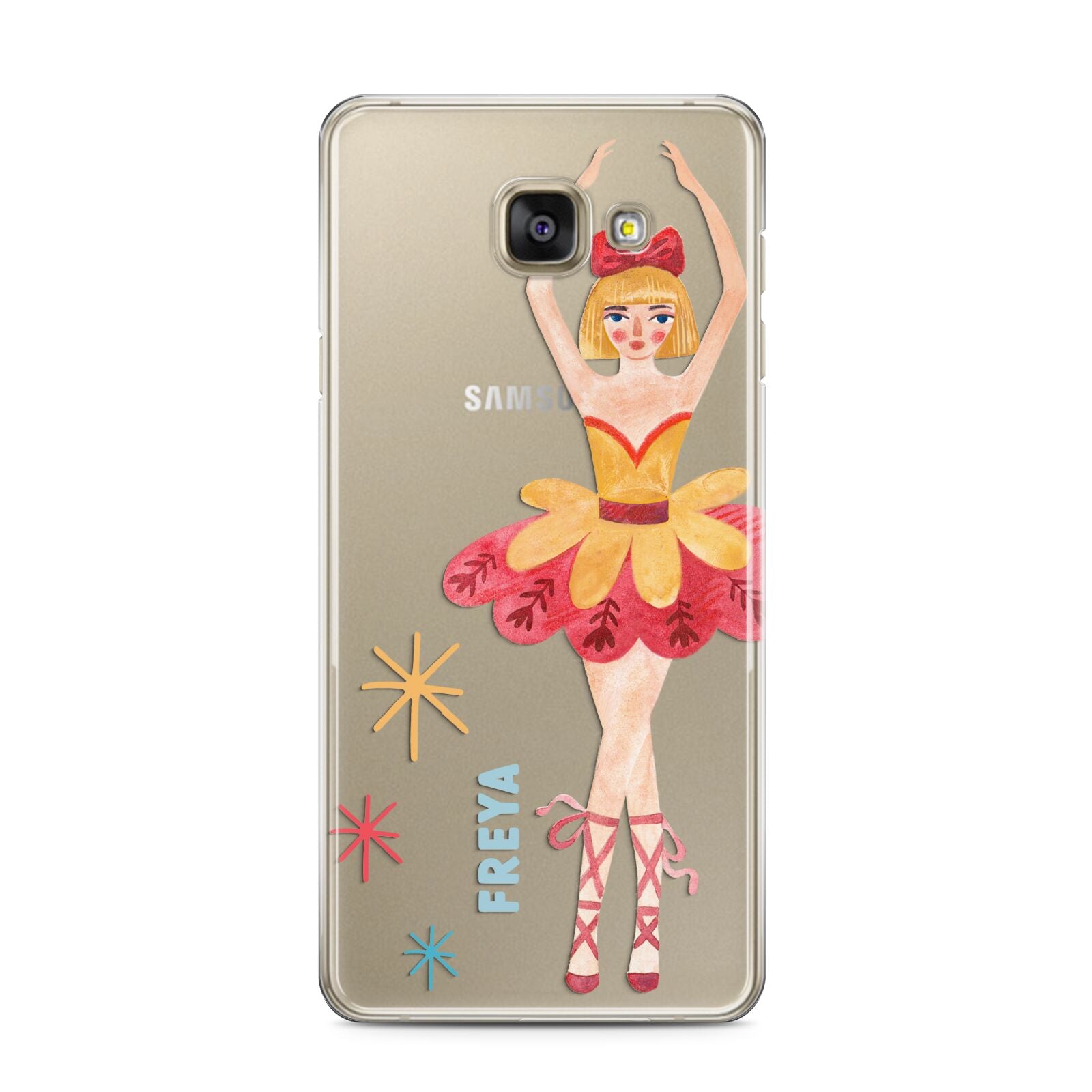 Sugarplum Nutcracker Personalised Samsung Galaxy A3 2016 Case on gold phone