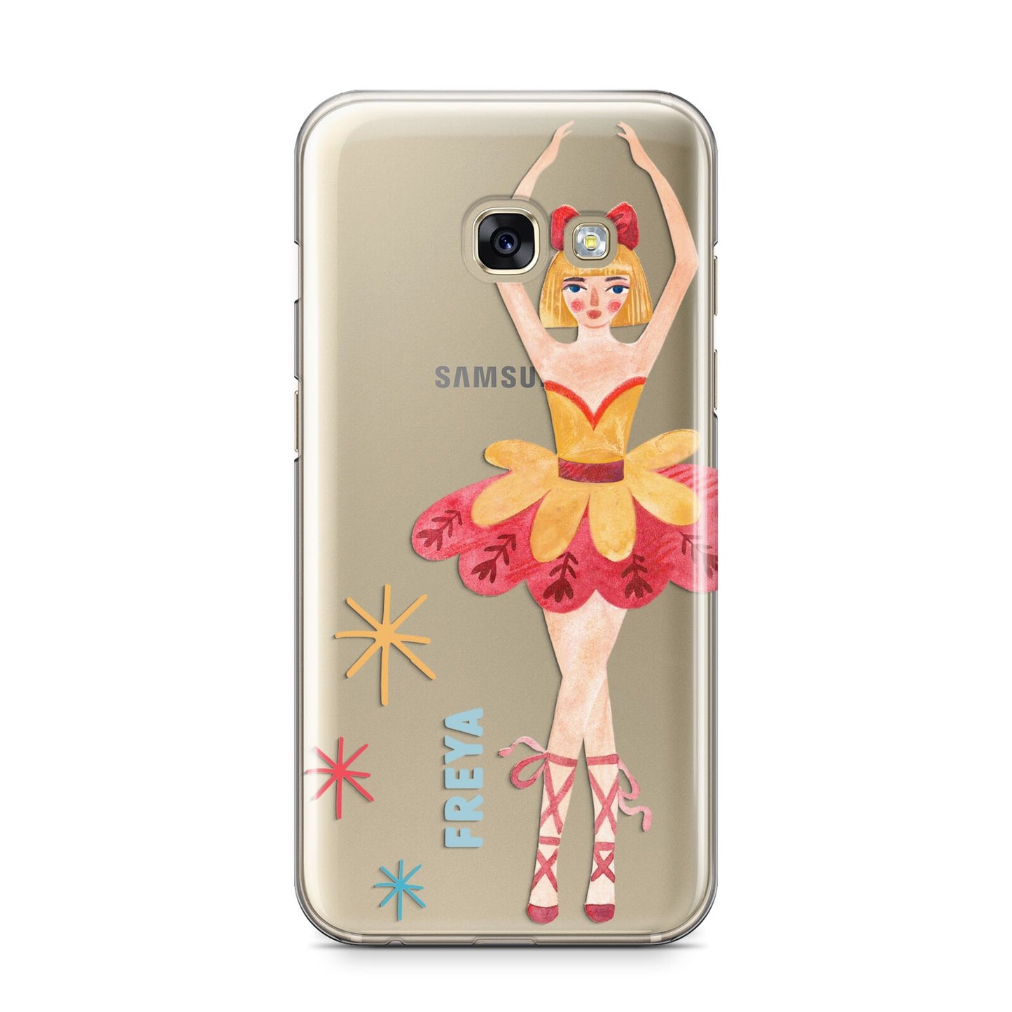 Sugarplum Nutcracker Personalised Samsung Galaxy A3 2017 Case on gold phone