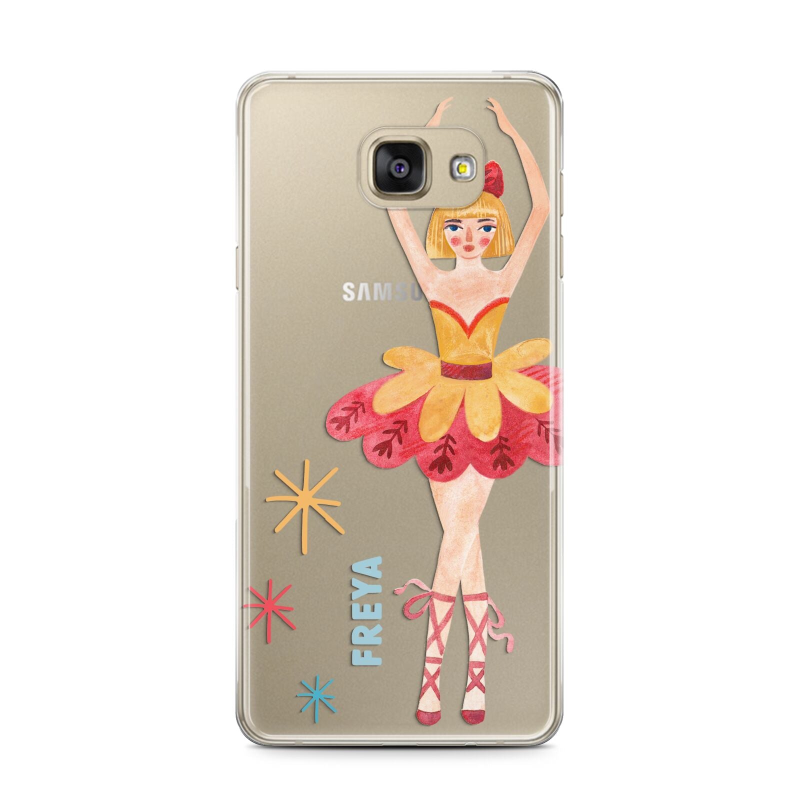 Sugarplum Nutcracker Personalised Samsung Galaxy A7 2016 Case on gold phone