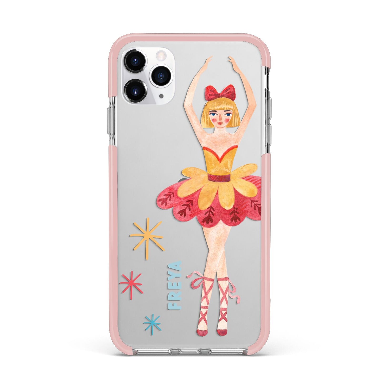 Sugarplum Nutcracker Personalised iPhone 11 Pro Max Impact Pink Edge Case