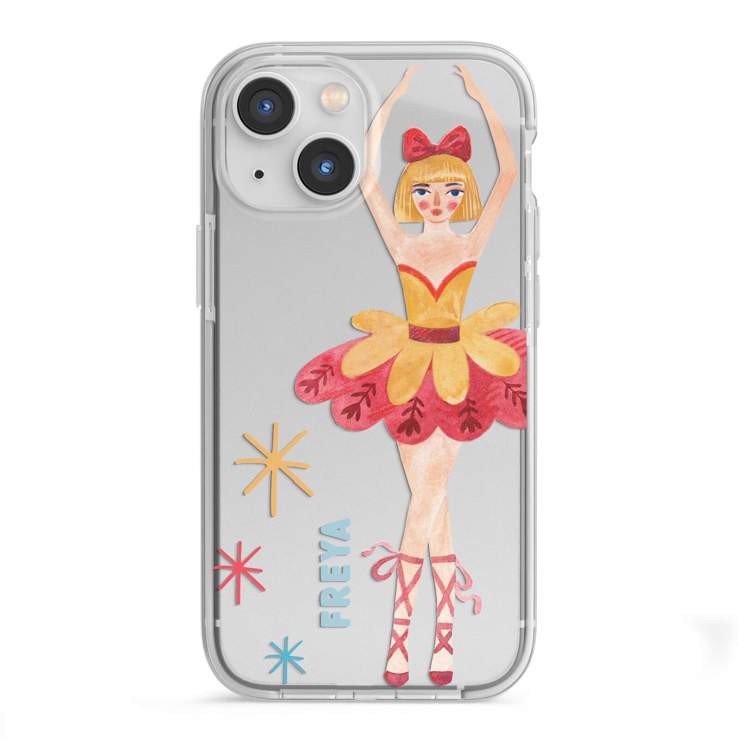 Sugarplum Nutcracker Personalised iPhone 13 Mini TPU Impact Case with White Edges