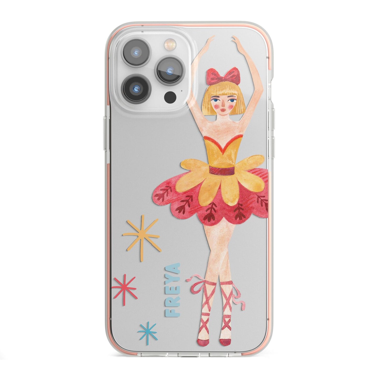 Sugarplum Nutcracker Personalised iPhone 13 Pro Max TPU Impact Case with Pink Edges