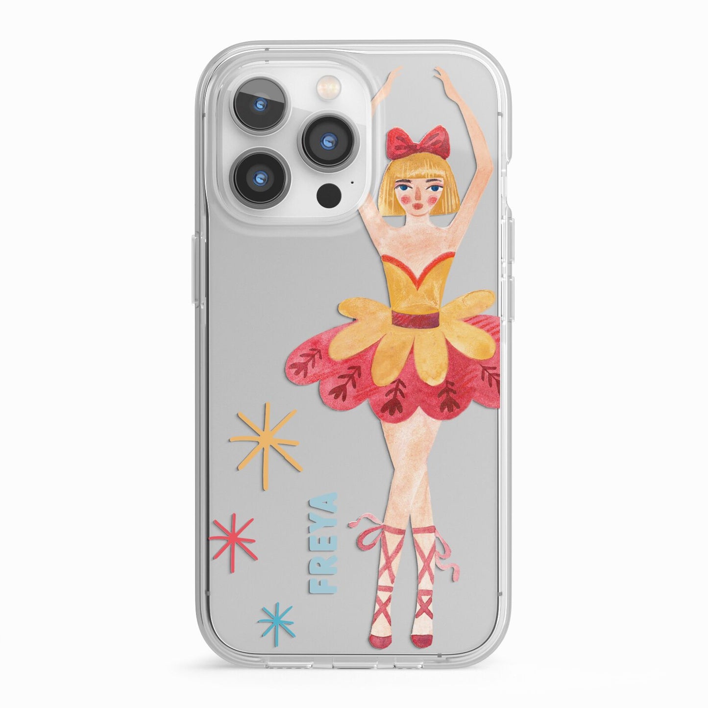 Sugarplum Nutcracker Personalised iPhone 13 Pro TPU Impact Case with White Edges