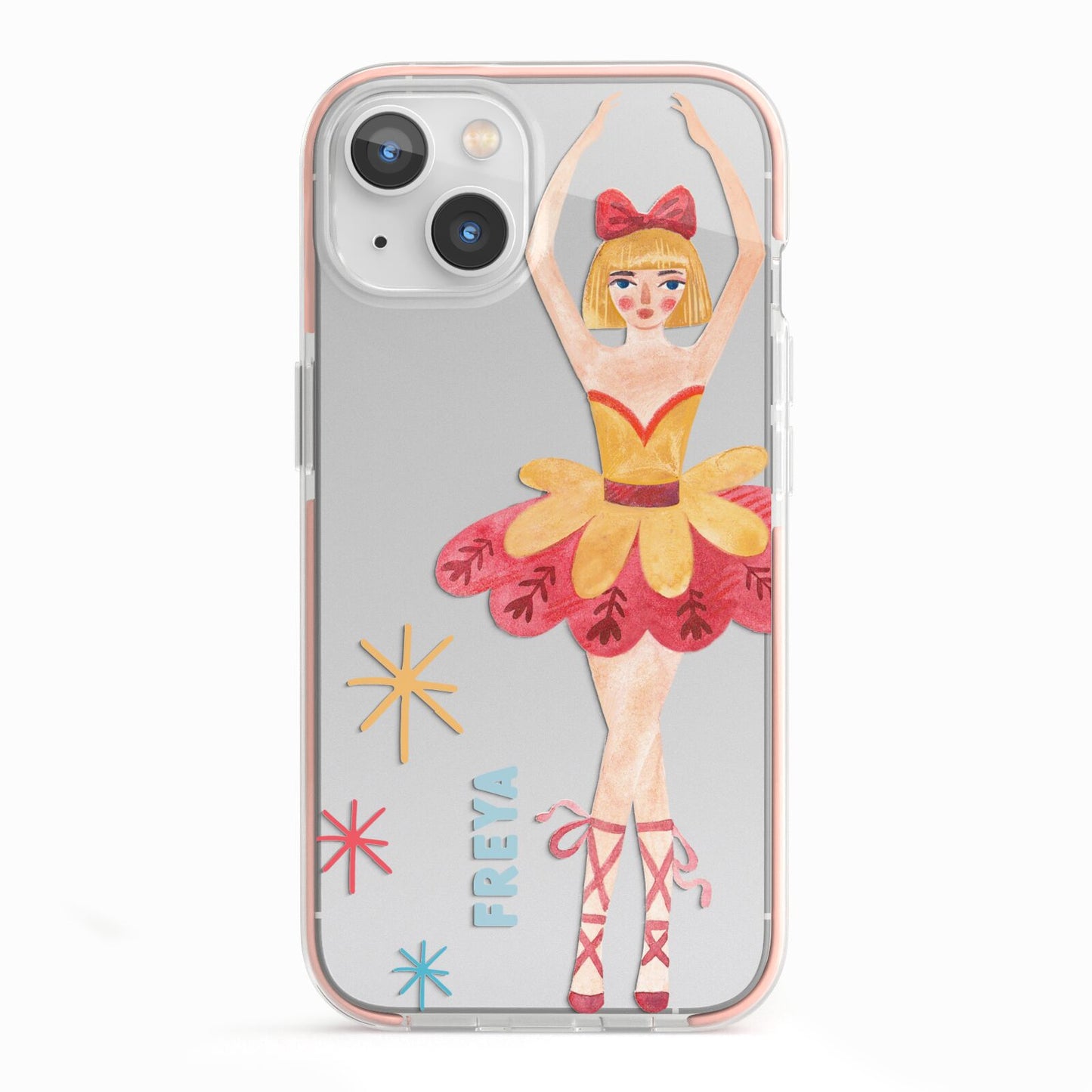 Sugarplum Nutcracker Personalised iPhone 13 TPU Impact Case with Pink Edges