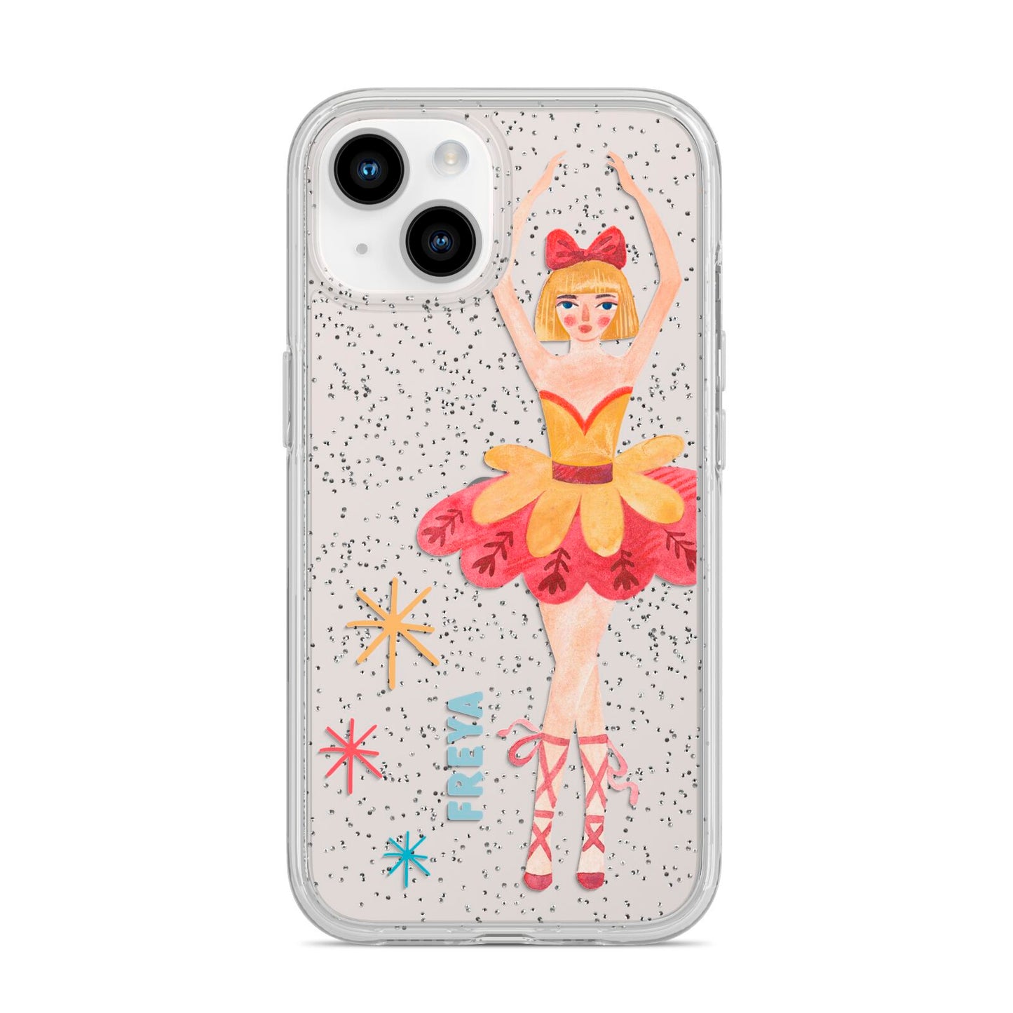 Sugarplum Nutcracker Personalised iPhone 14 Glitter Tough Case Starlight