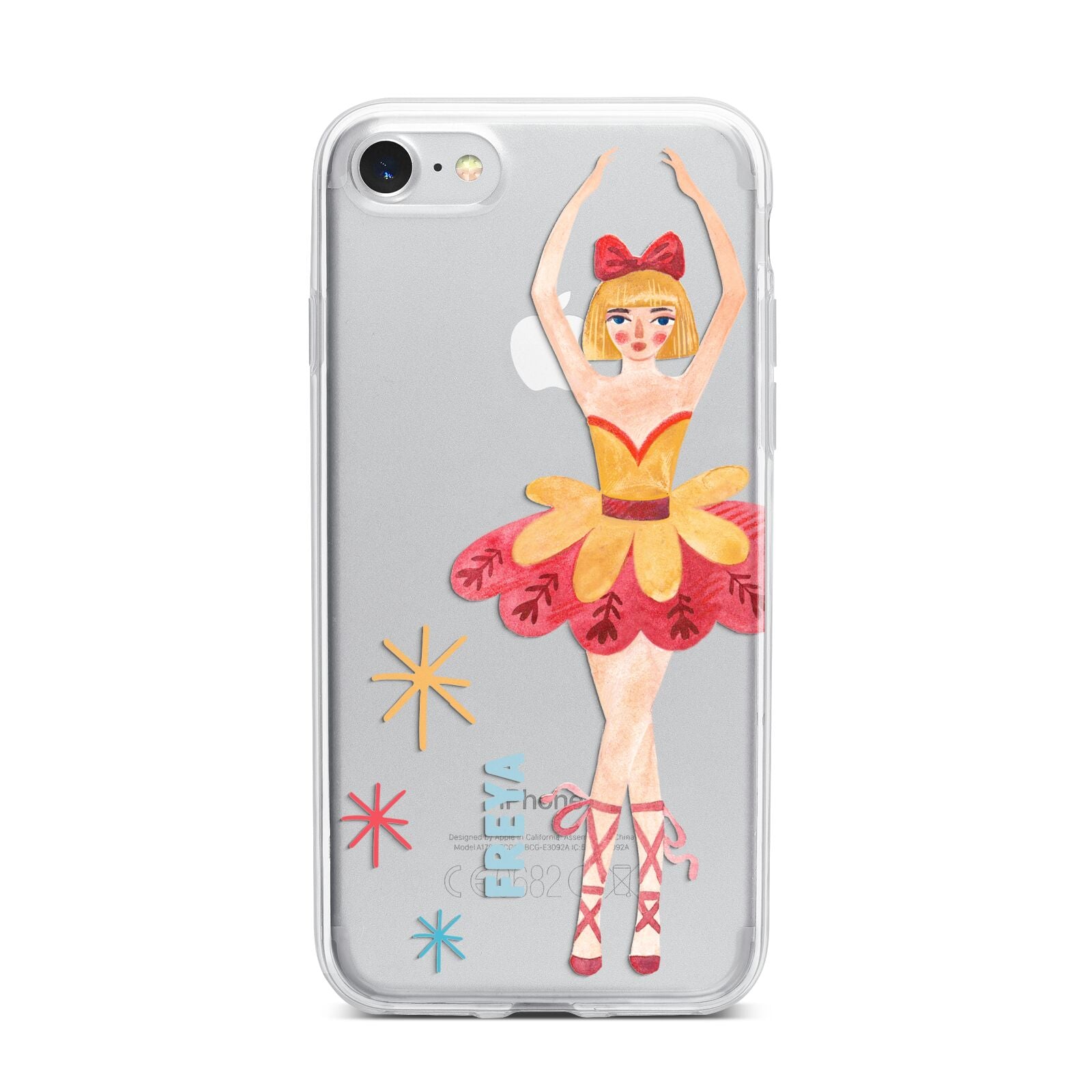 Sugarplum Nutcracker Personalised iPhone 7 Bumper Case on Silver iPhone