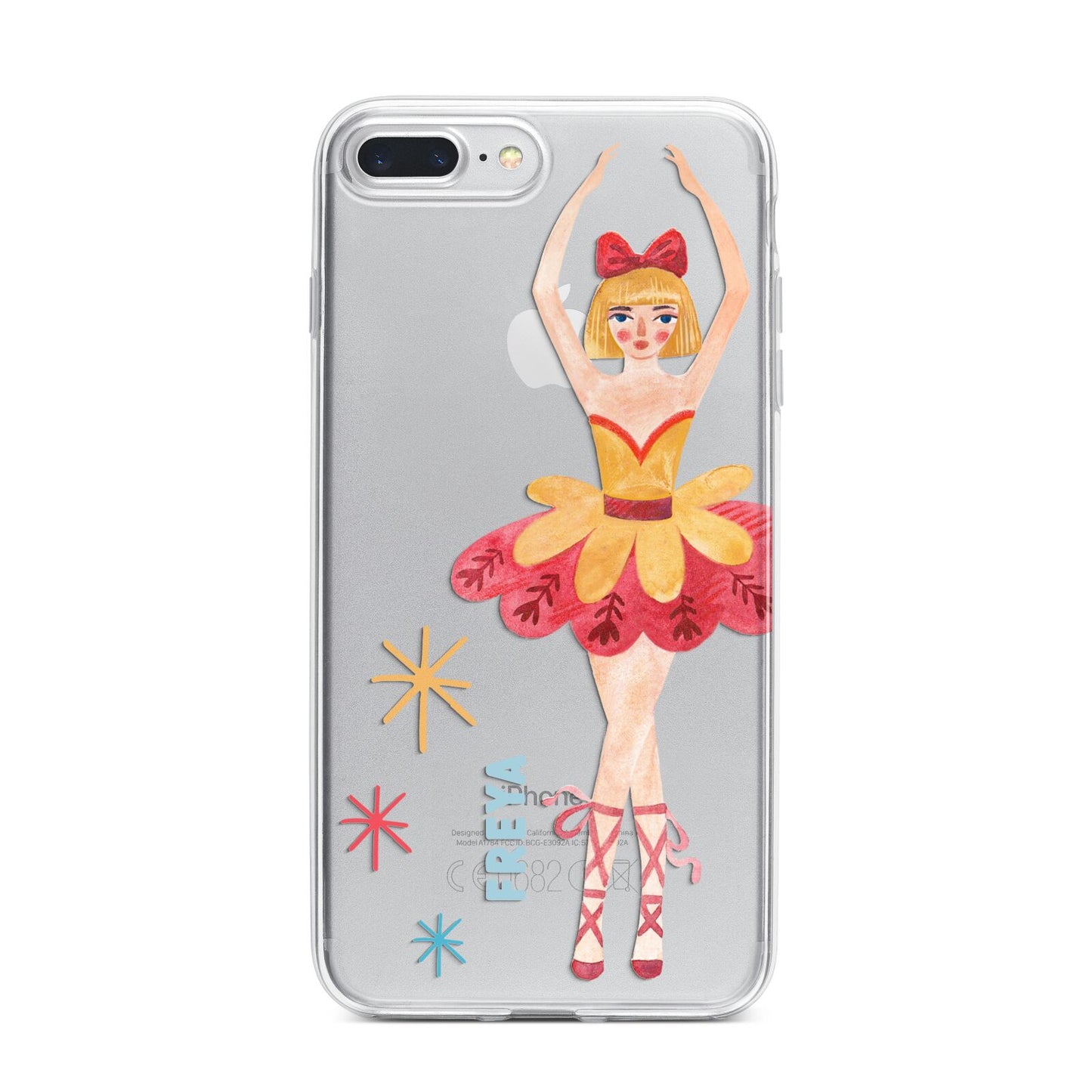 Sugarplum Nutcracker Personalised iPhone 7 Plus Bumper Case on Silver iPhone