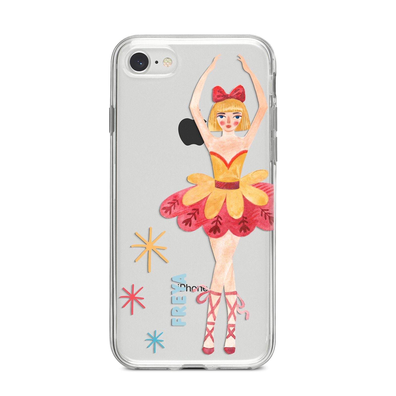 Sugarplum Nutcracker Personalised iPhone 8 Bumper Case on Silver iPhone