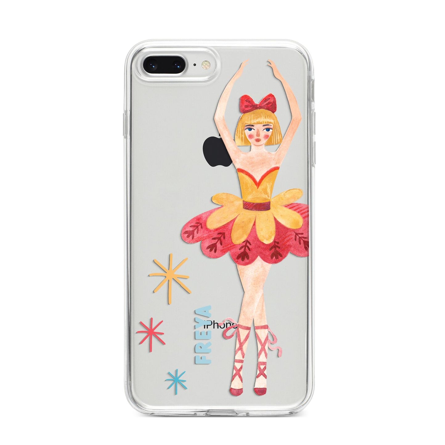 Sugarplum Nutcracker Personalised iPhone 8 Plus Bumper Case on Silver iPhone