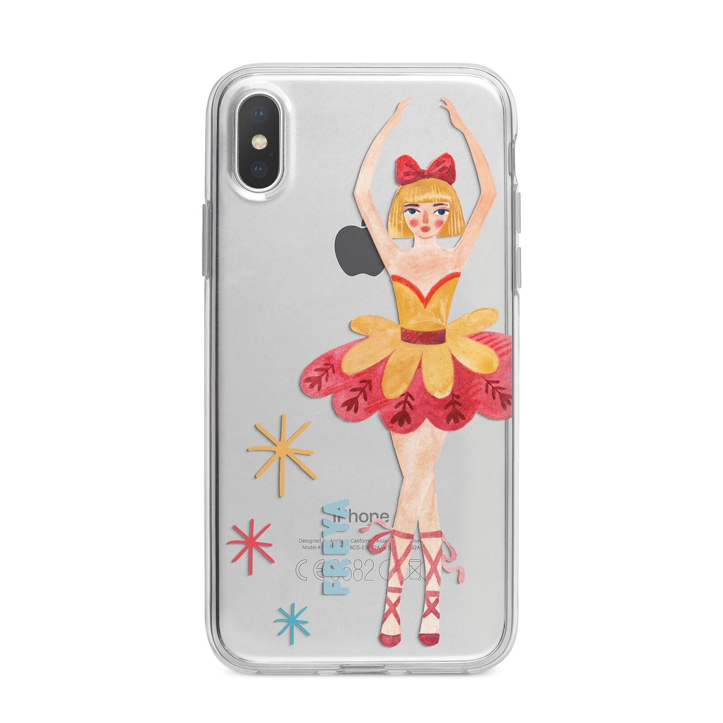 Sugarplum Nutcracker Personalised iPhone X Bumper Case on Silver iPhone Alternative Image 1