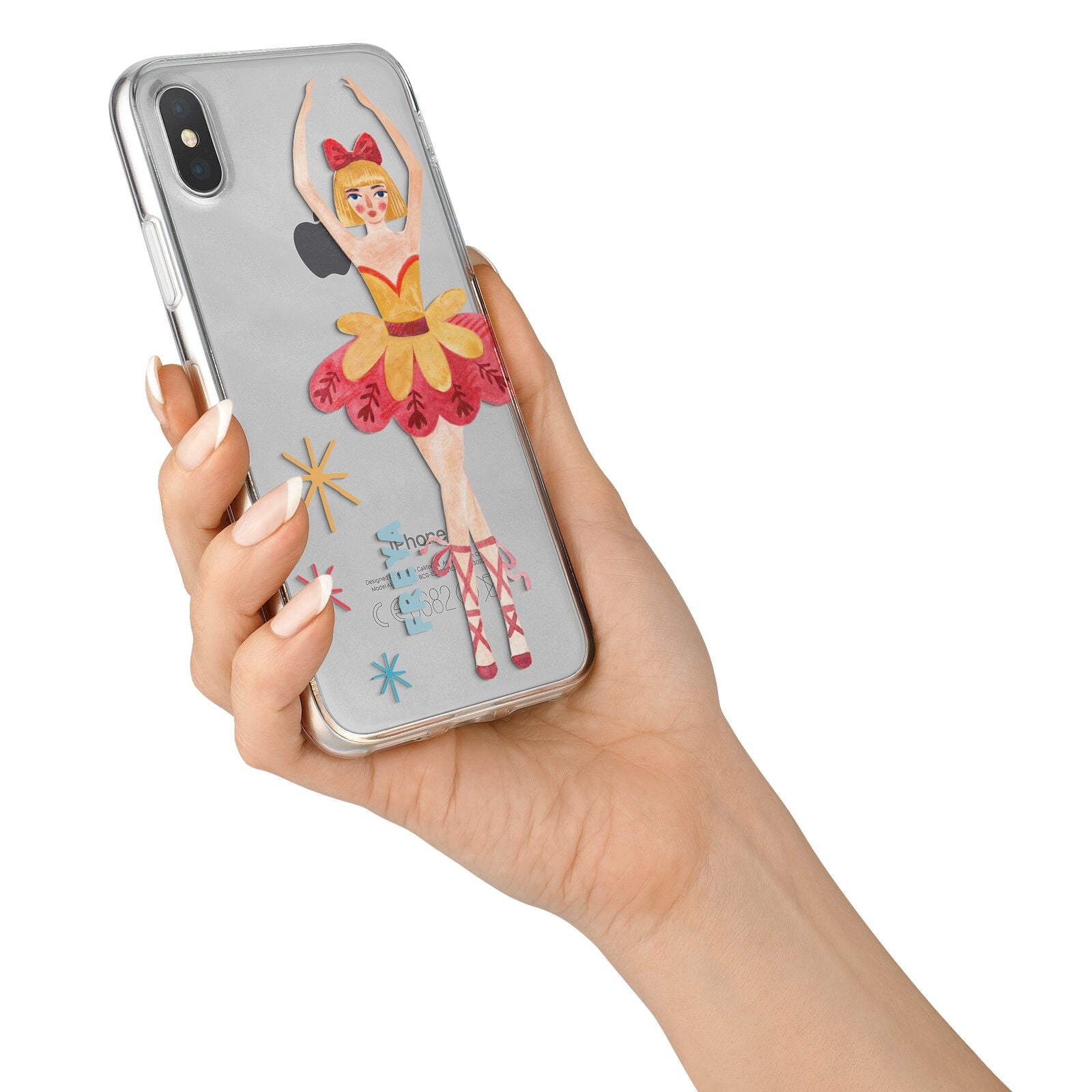 Sugarplum Nutcracker Personalised iPhone X Bumper Case on Silver iPhone Alternative Image 2