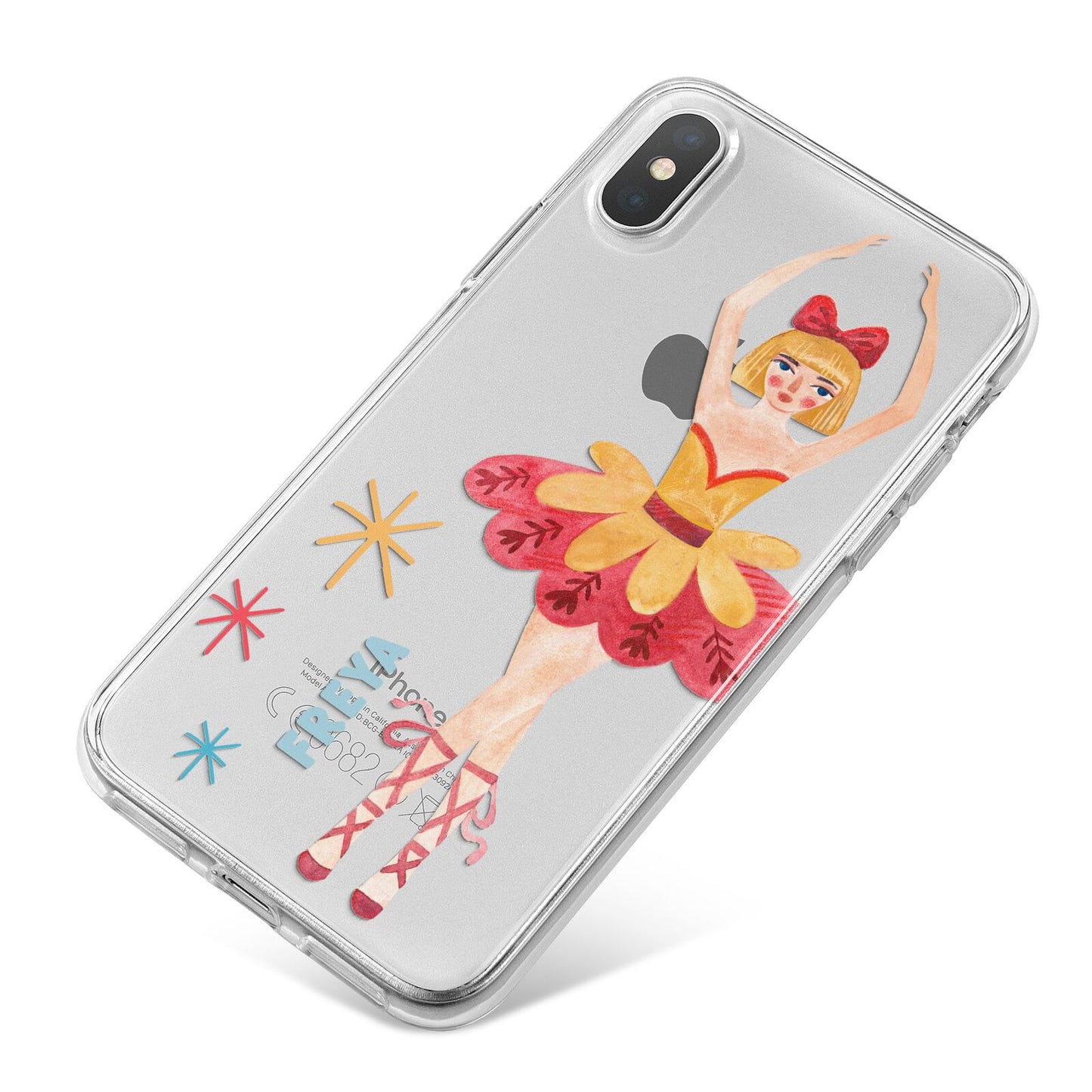 Sugarplum Nutcracker Personalised iPhone X Bumper Case on Silver iPhone