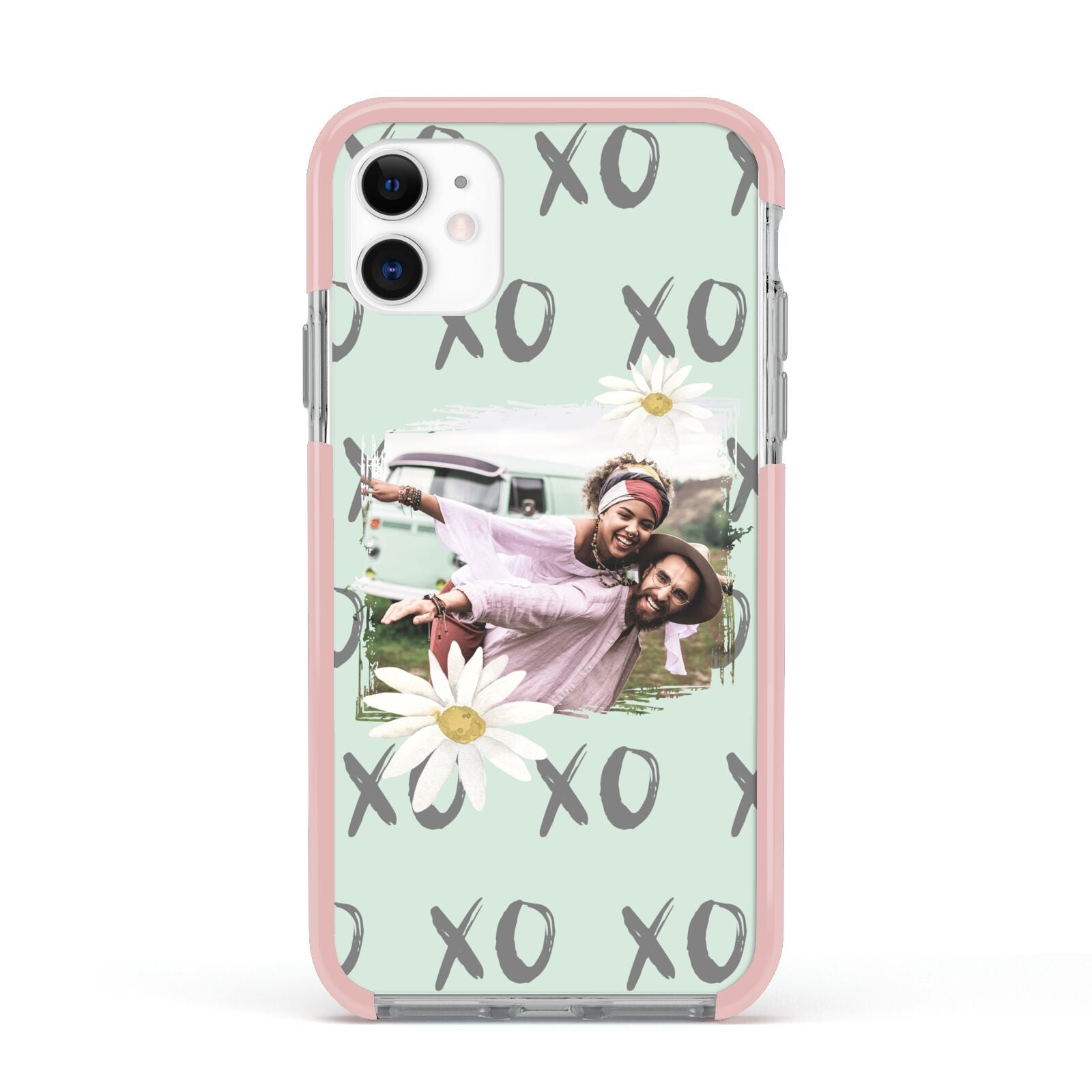 Summer Custom Photo Apple iPhone 11 in White with Pink Impact Case