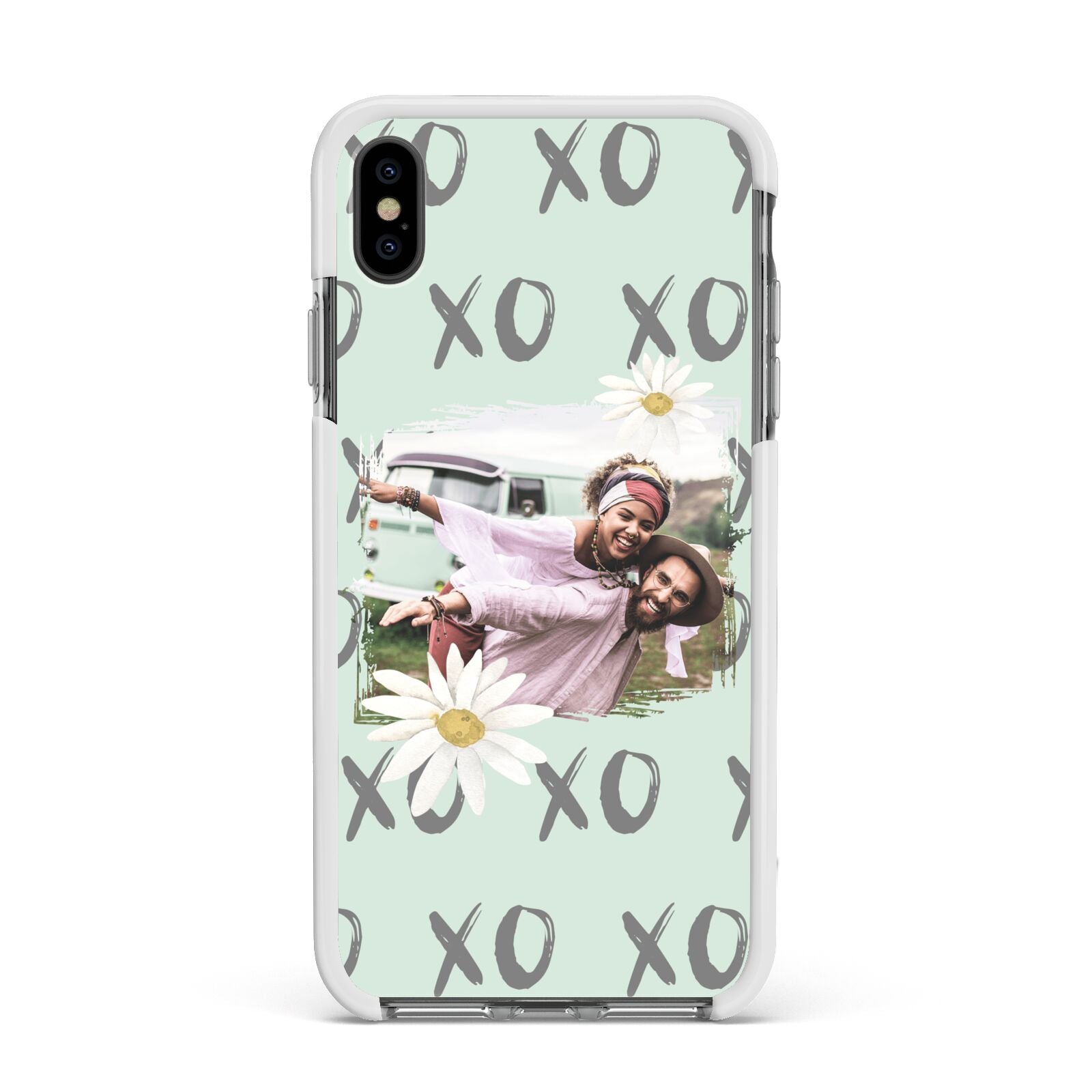 Summer Custom Photo Apple iPhone Xs Max Impact Case White Edge on Black Phone