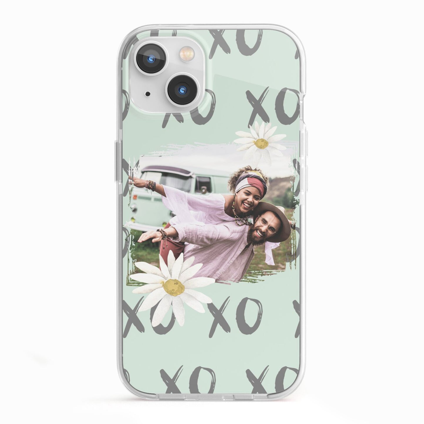 Summer Custom Photo iPhone 13 TPU Impact Case with White Edges