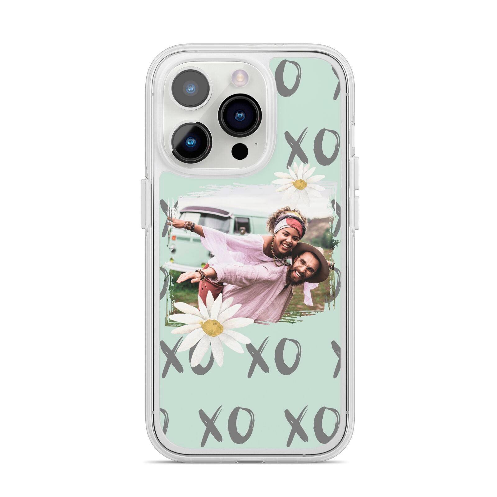 Summer Custom Photo iPhone 14 Pro Clear Tough Case Silver