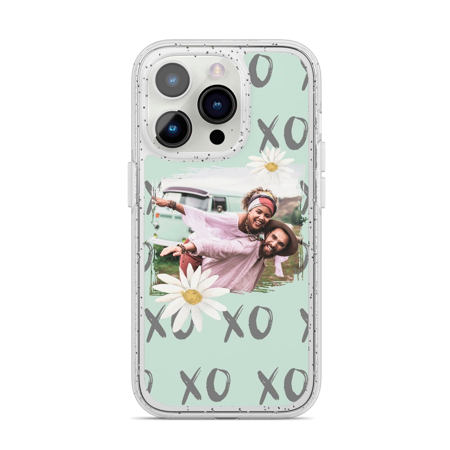 Summer Custom Photo iPhone 14 Pro Glitter Tough Case Silver