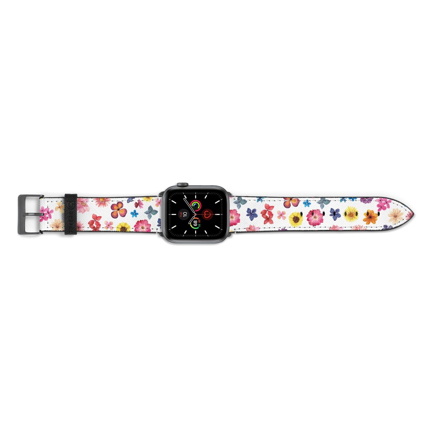 Summer Floral Apple Watch Strap Landscape Image Space Grey Hardware