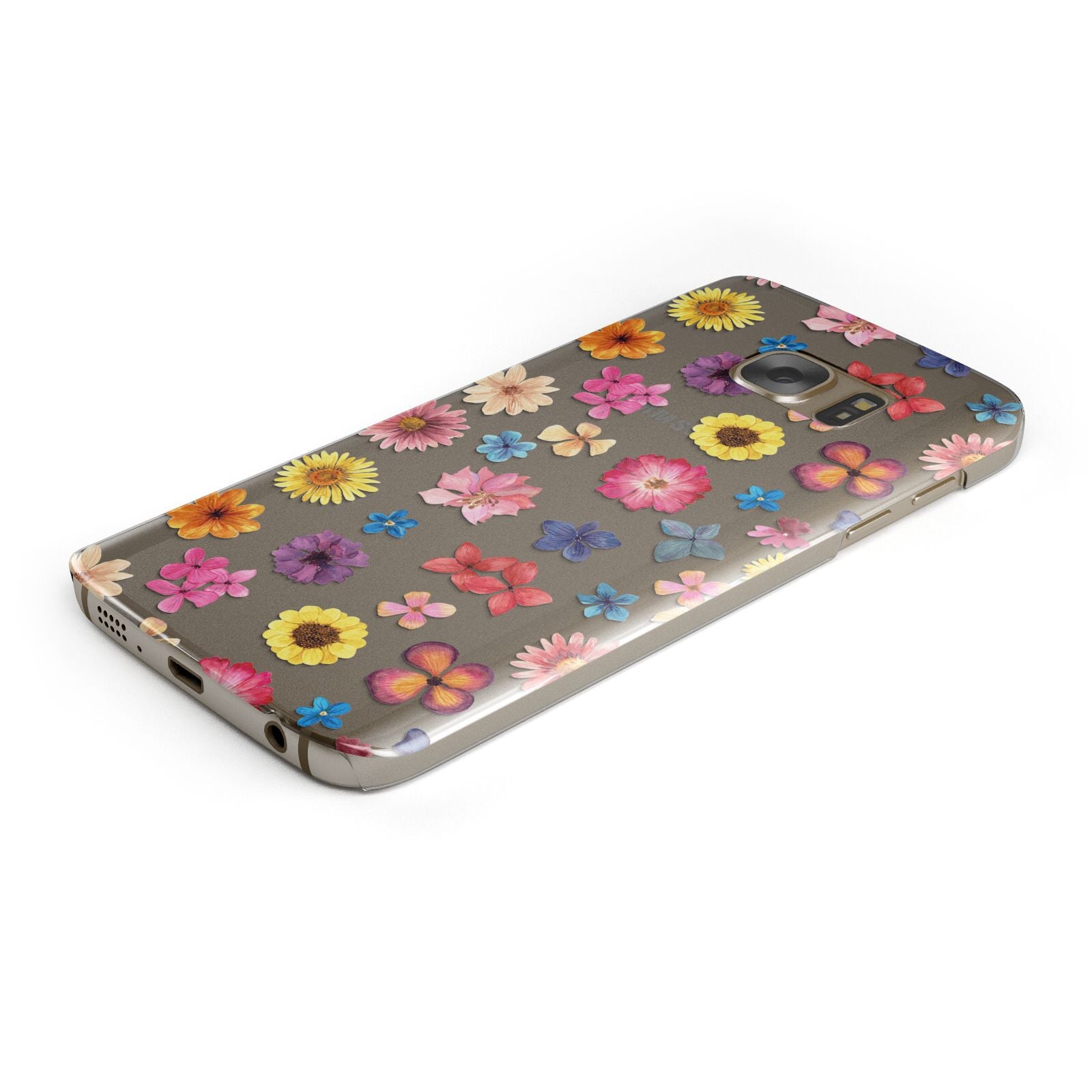 Summer Floral Protective Samsung Galaxy Case Angled Image