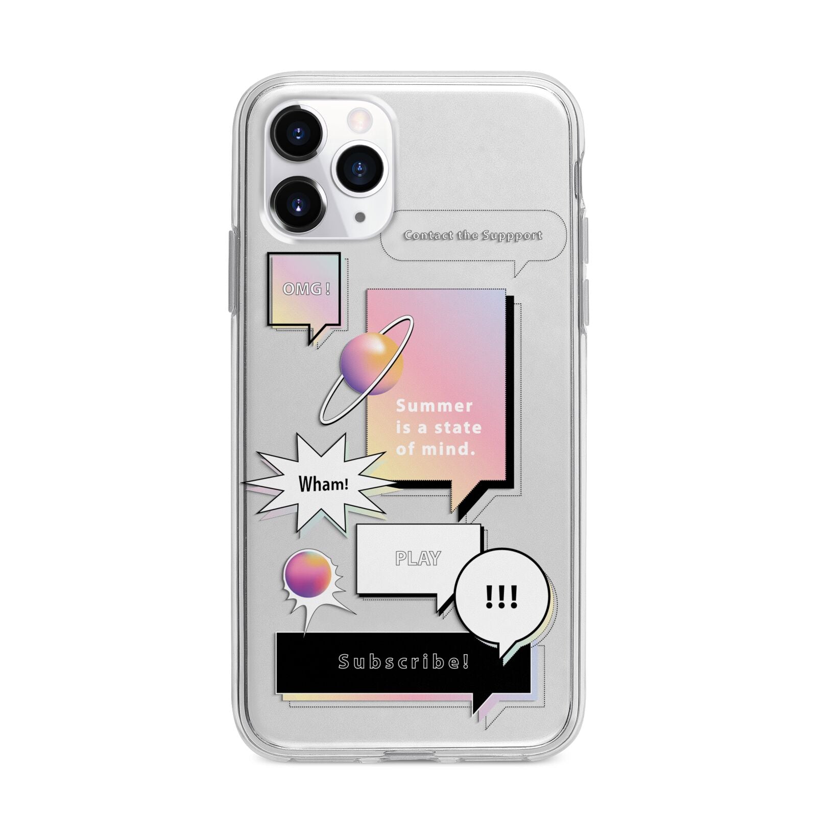 Summer Is A State Of Mind Apple iPhone 11 Pro Max in Silver with Bumper Case