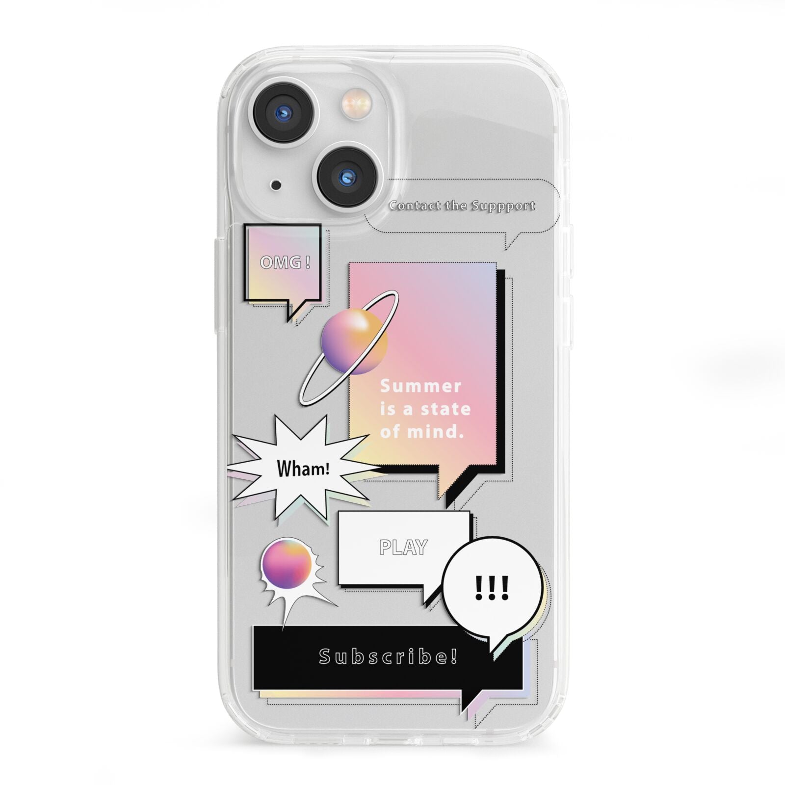 Summer Is A State Of Mind iPhone 13 Mini Clear Bumper Case