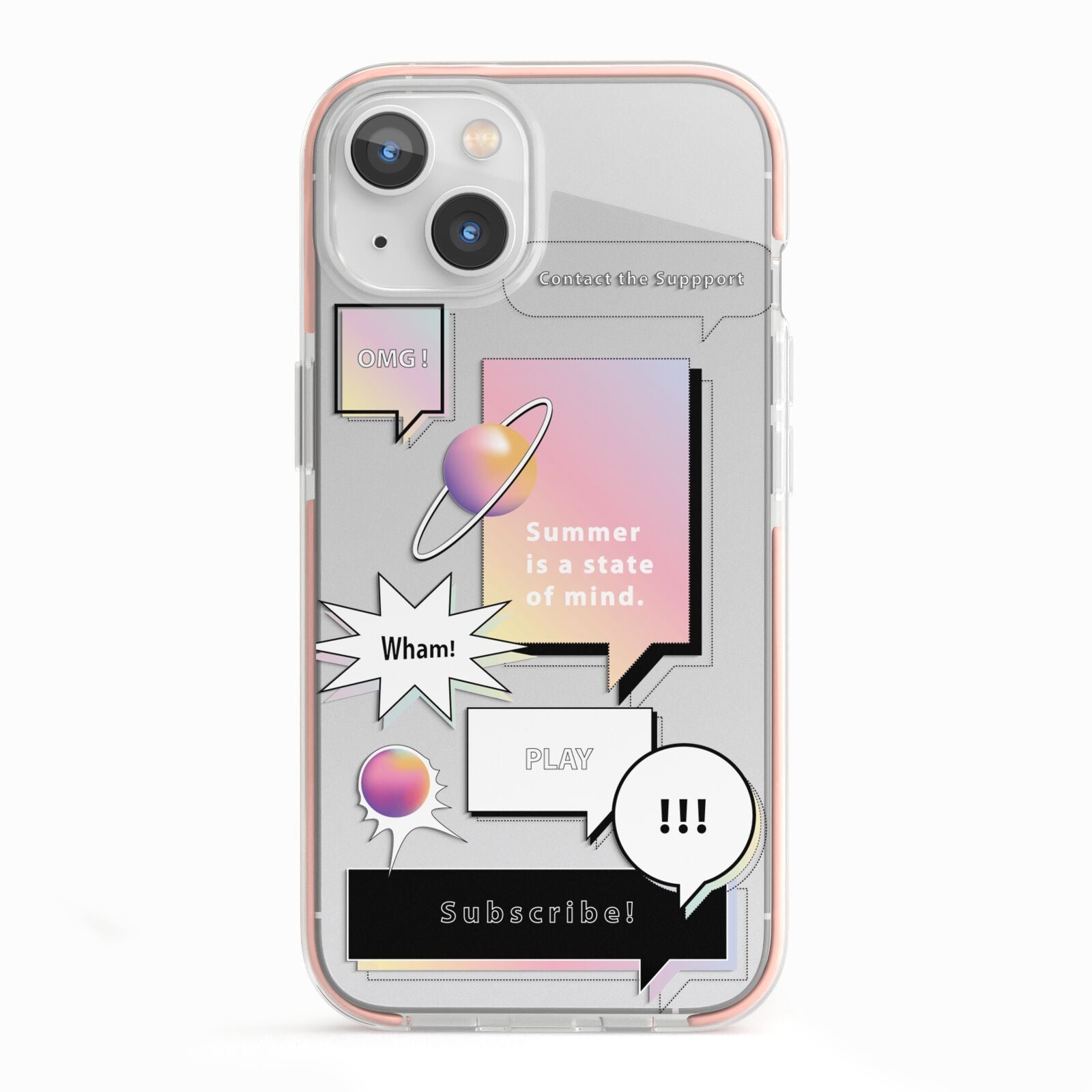 Summer Is A State Of Mind iPhone 13 TPU Impact Case with Pink Edges