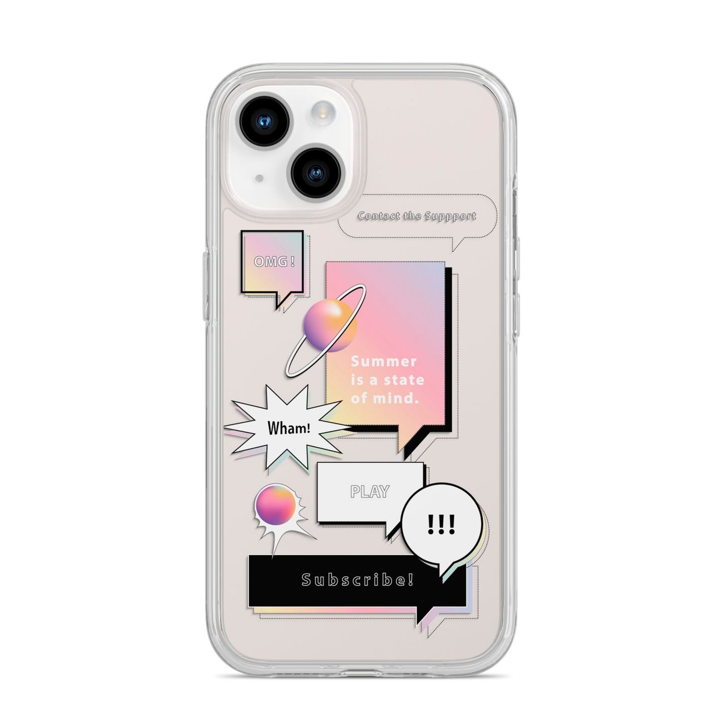 Summer Is A State Of Mind iPhone 14 Clear Tough Case Starlight