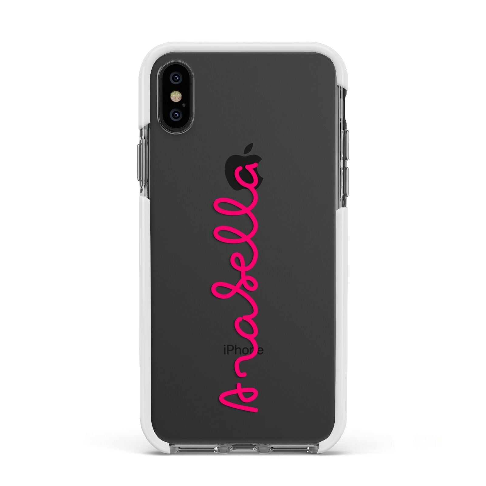 Summer Love Apple iPhone Xs Impact Case White Edge on Black Phone