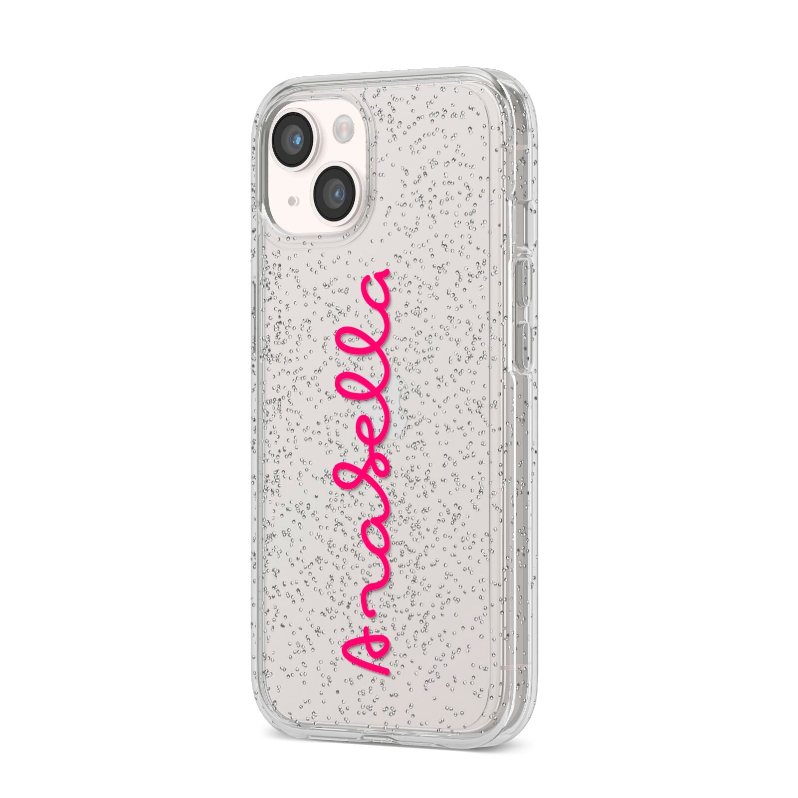 Summer Love iPhone 14 Glitter Tough Case Starlight Angled Image