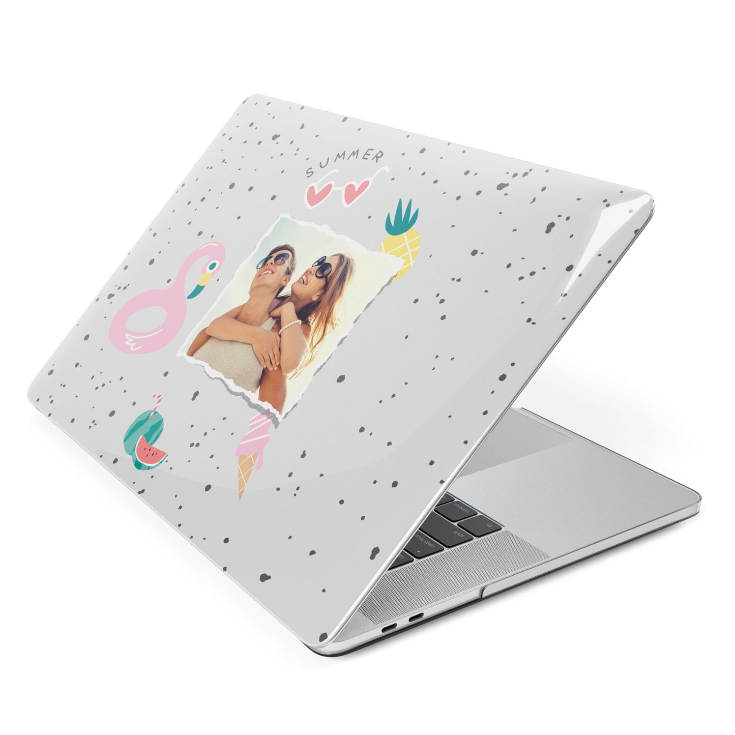 Summer Photo Personalised Apple MacBook Case Side View