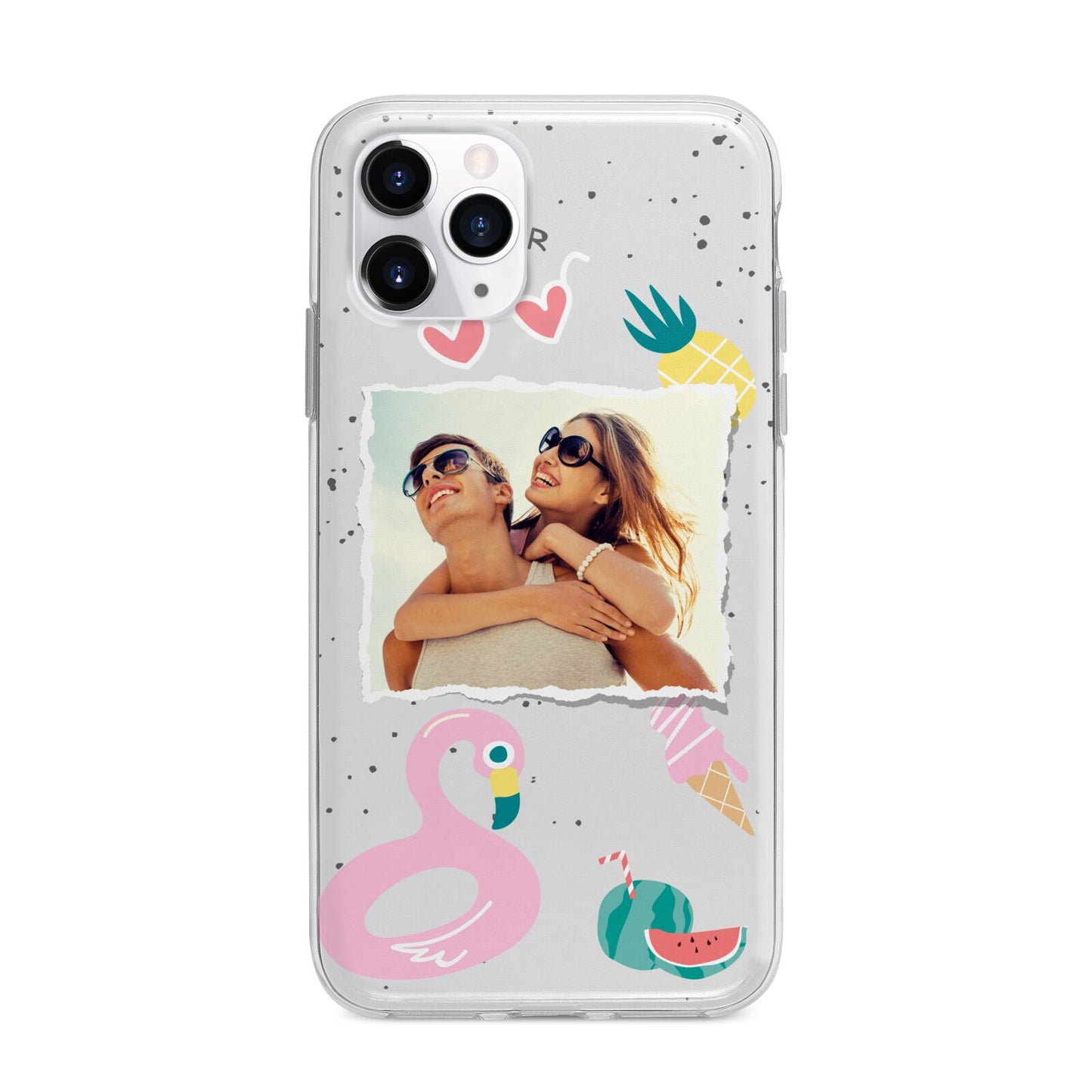 Summer Photo Personalised Apple iPhone 11 Pro in Silver with Bumper Case